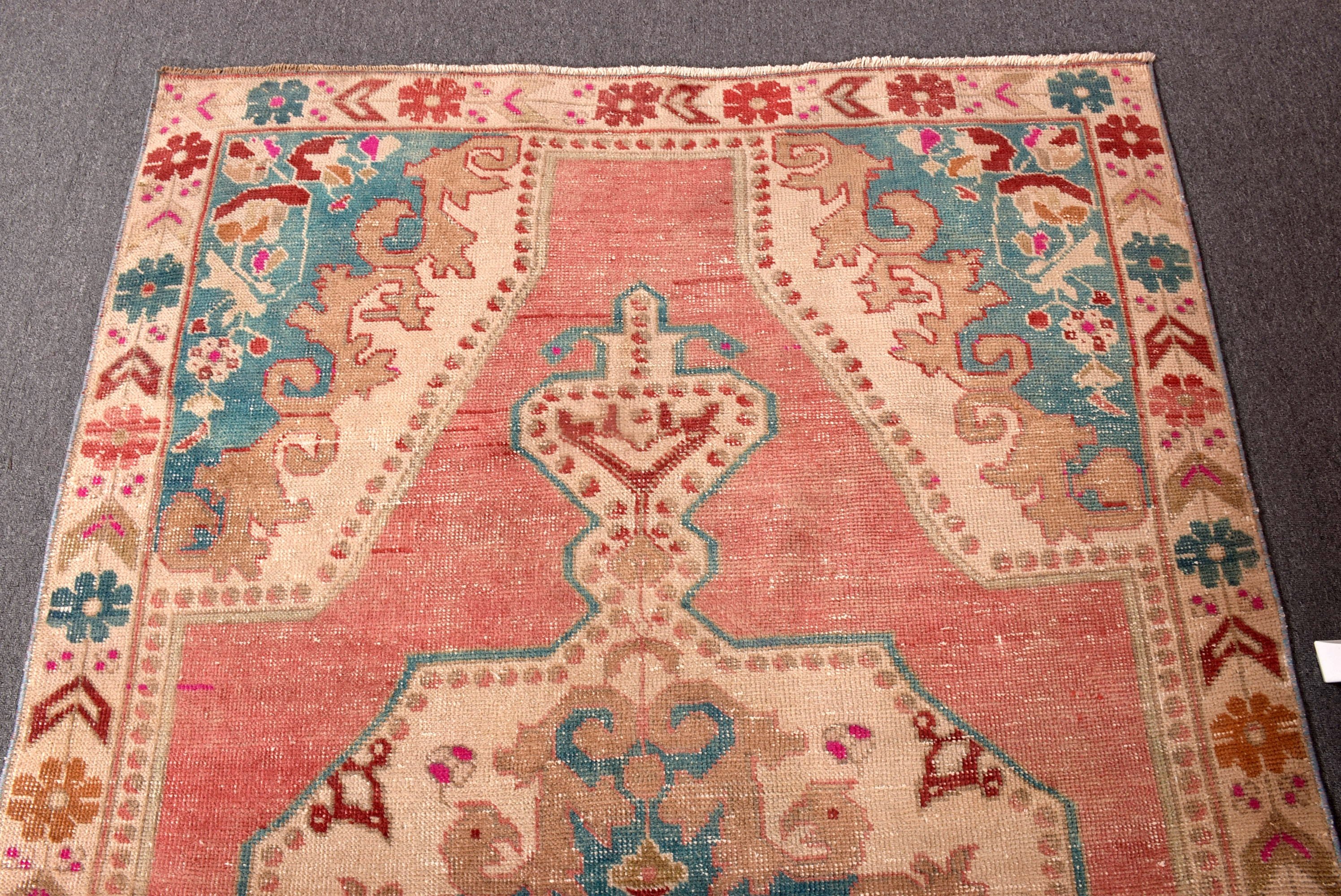 Vintage Rugs, Red Bedroom Rugs, Turkish Rug, Statement Rug, Office Rug, Oushak Rug, Rugs for Floor, 4.5x7.9 ft Area Rugs, Nursery Rugs