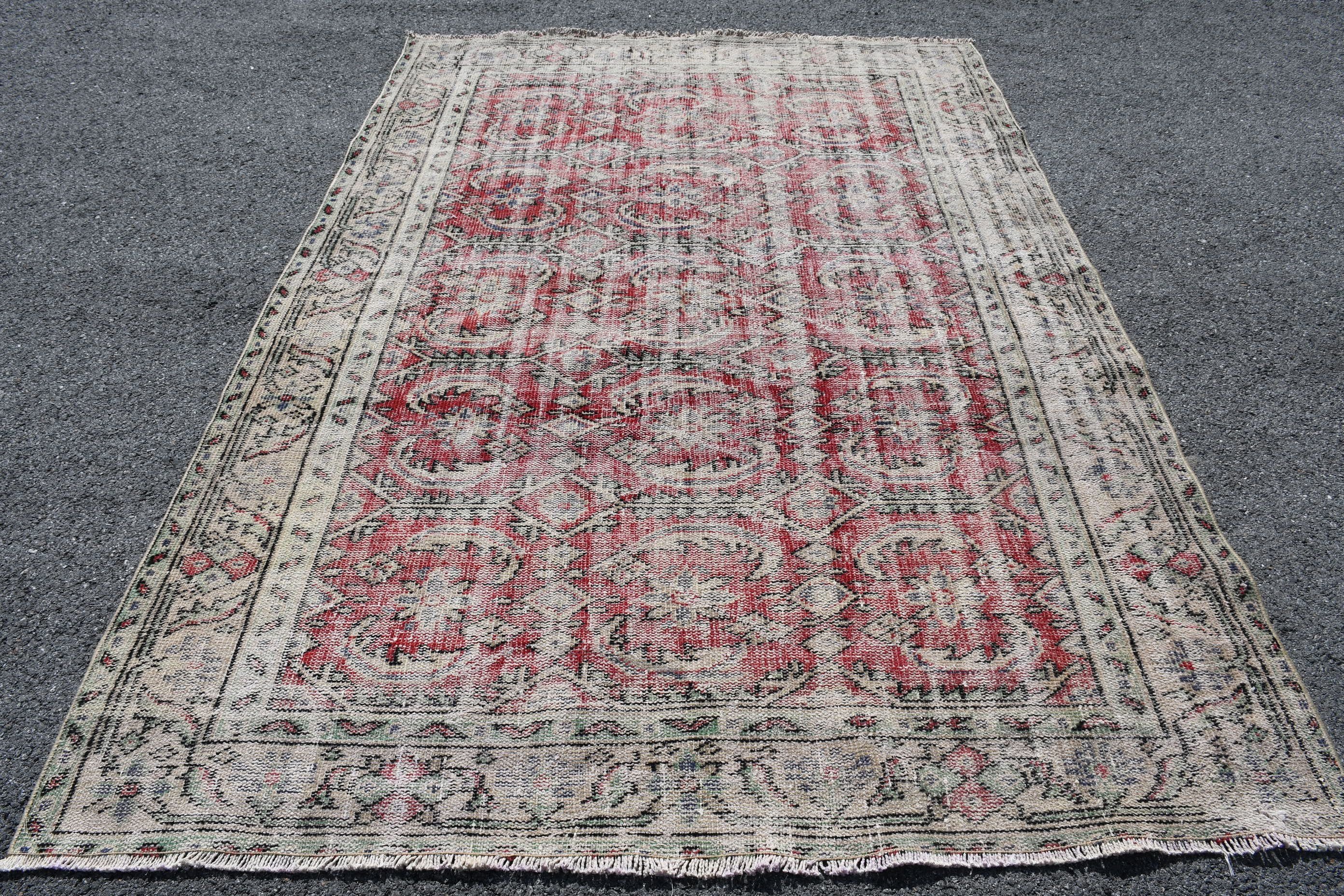 Bedroom Rug, 5.7x8.2 ft Large Rug, Turkish Rug, Vintage Rug, Nomadic Rugs, Green Moroccan Rugs, Kitchen Rug, Dining Room Rug, Floor Rug