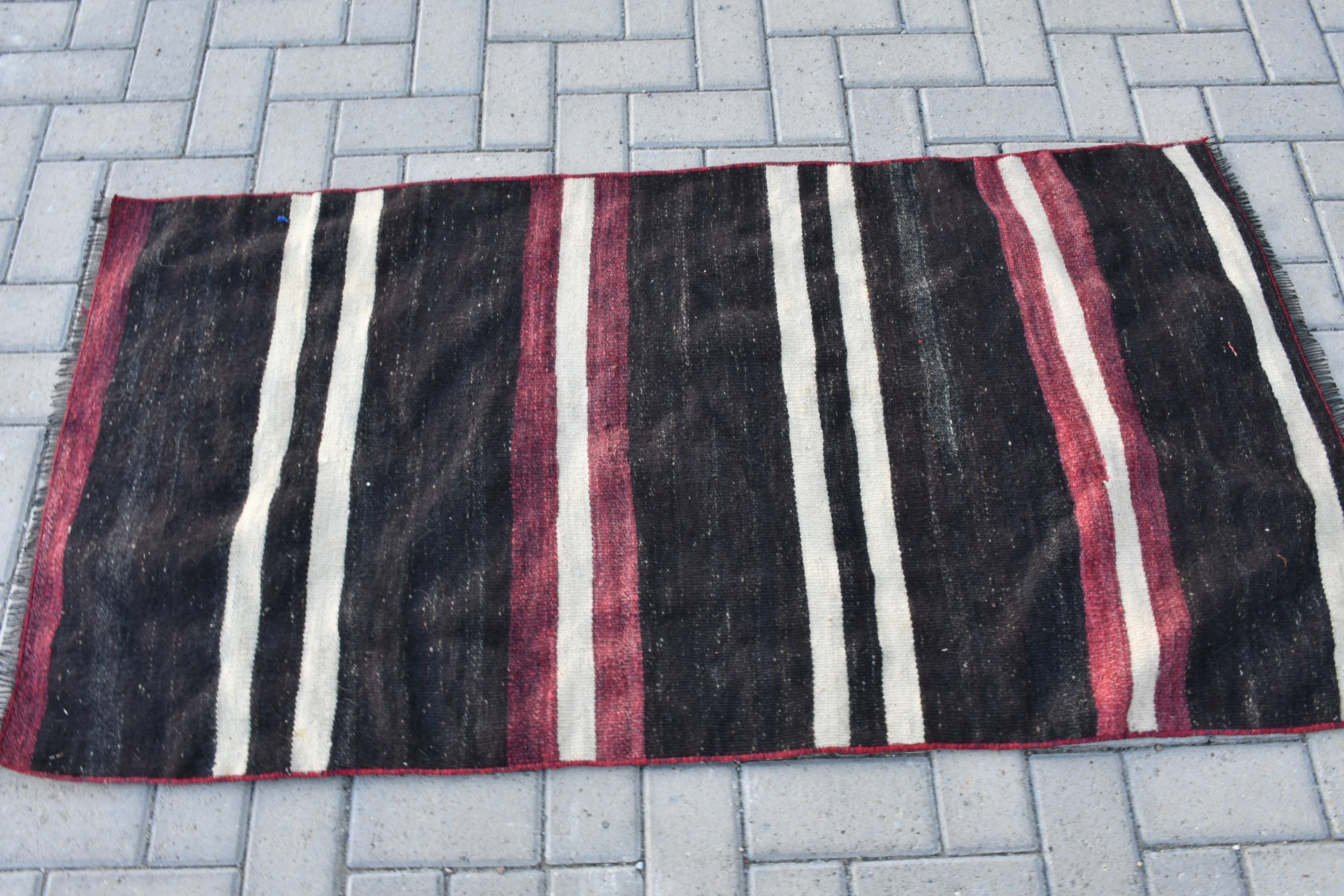 Vintage Rugs, Kitchen Rugs, 2.5x5 ft Small Rug, Brown Oriental Rug, Kilim, Home Decor Rug, Turkish Rug, Bathroom Rugs
