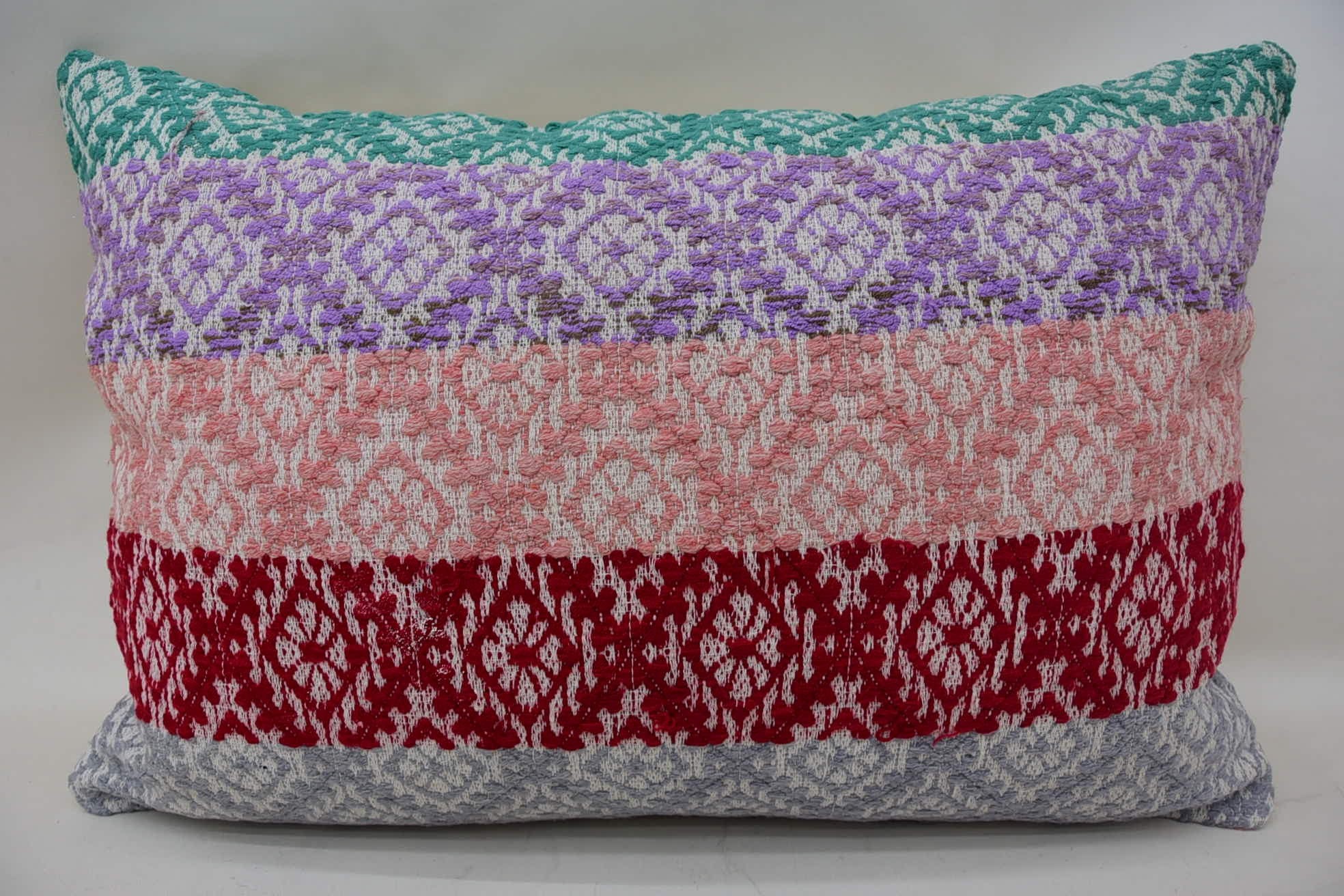 Neutral Throw Pillow Cover, 16"x24" Red Pillow Sham, Pillow for Couch, Couch Pillow Sham, Turkish Kilim Pillow, Throw Kilim Pillow