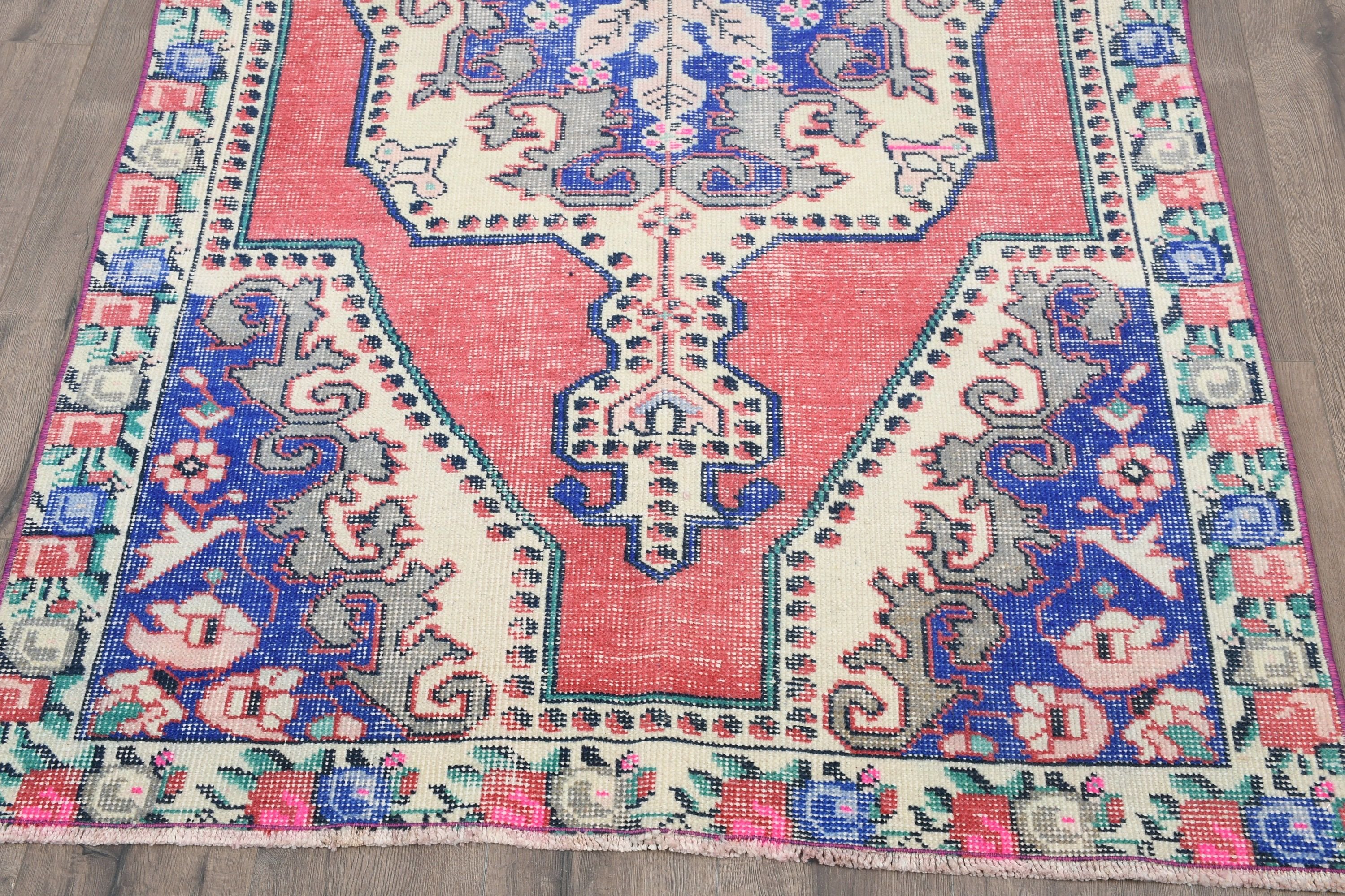 Vintage Rug, Red Oriental Rug, Oriental Rug, Turkish Rugs, Kitchen Rugs, Living Room Rug, Rugs for Dining Room, 3.9x7.1 ft Area Rug