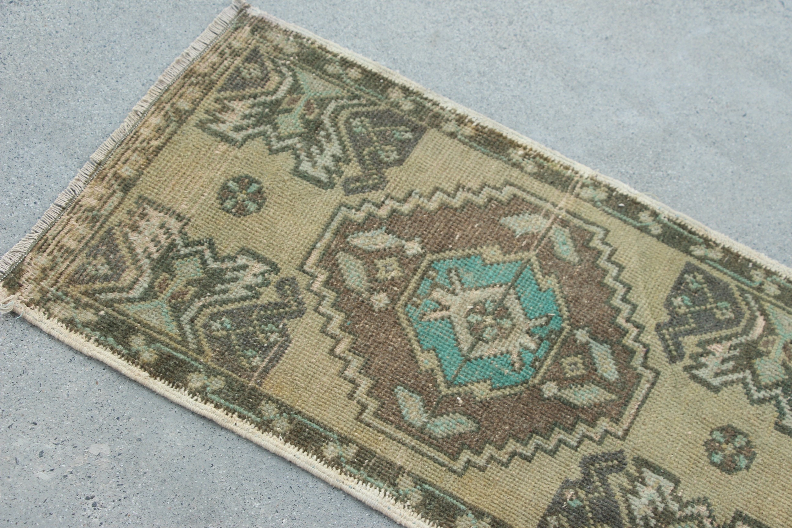 Wall Hanging Rugs, Oriental Rug, Turkish Rug, Neutral Rug, 1.6x2.8 ft Small Rugs, Green Bedroom Rug, Rugs for Kitchen, Vintage Rug