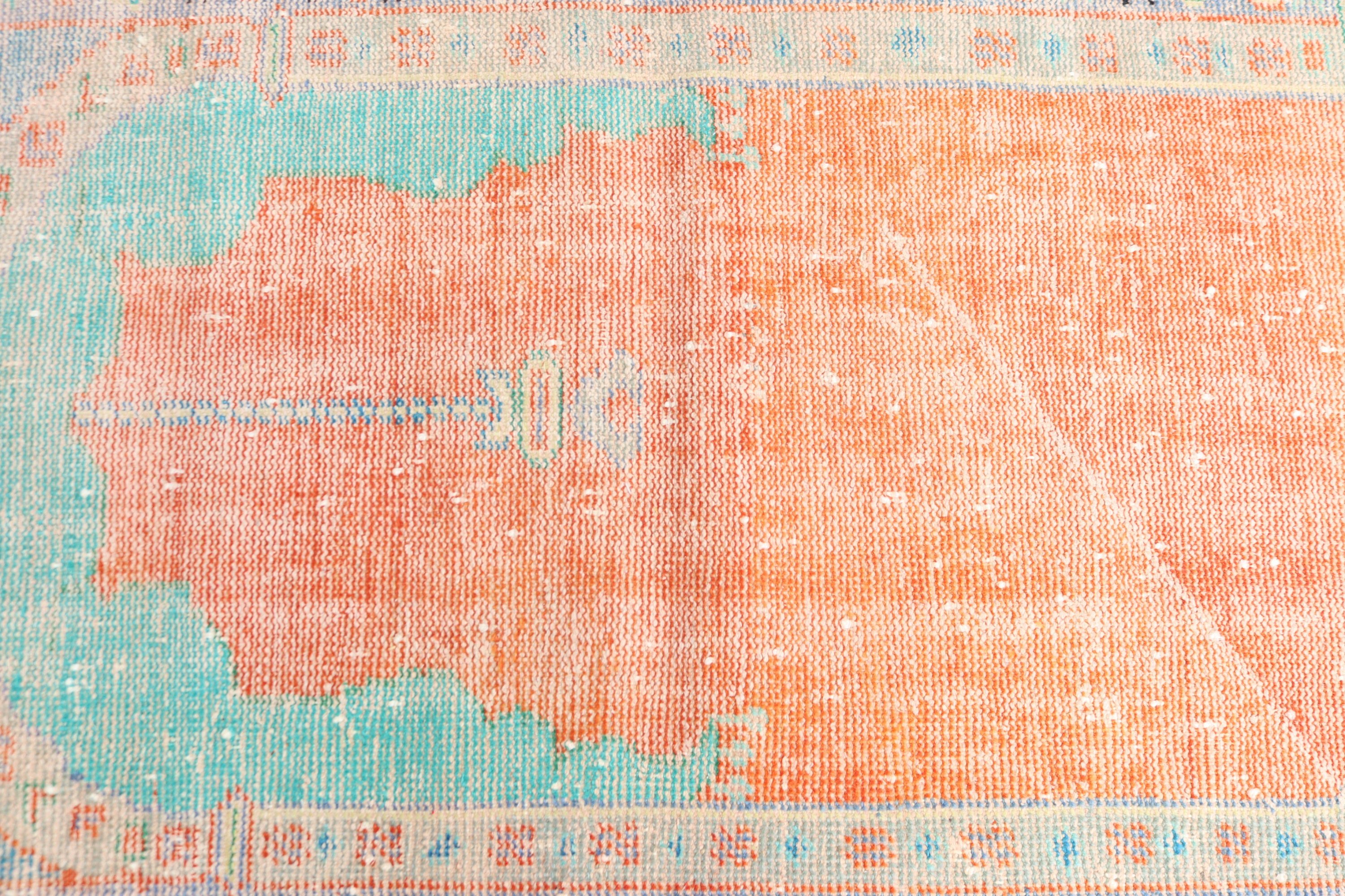 Turkish Rug, Home Decor Rugs, Bedroom Rugs, Small Boho Rugs, Vintage Rug, Orange Modern Rugs, Flatweave Rug, 2.6x4.5 ft Small Rugs