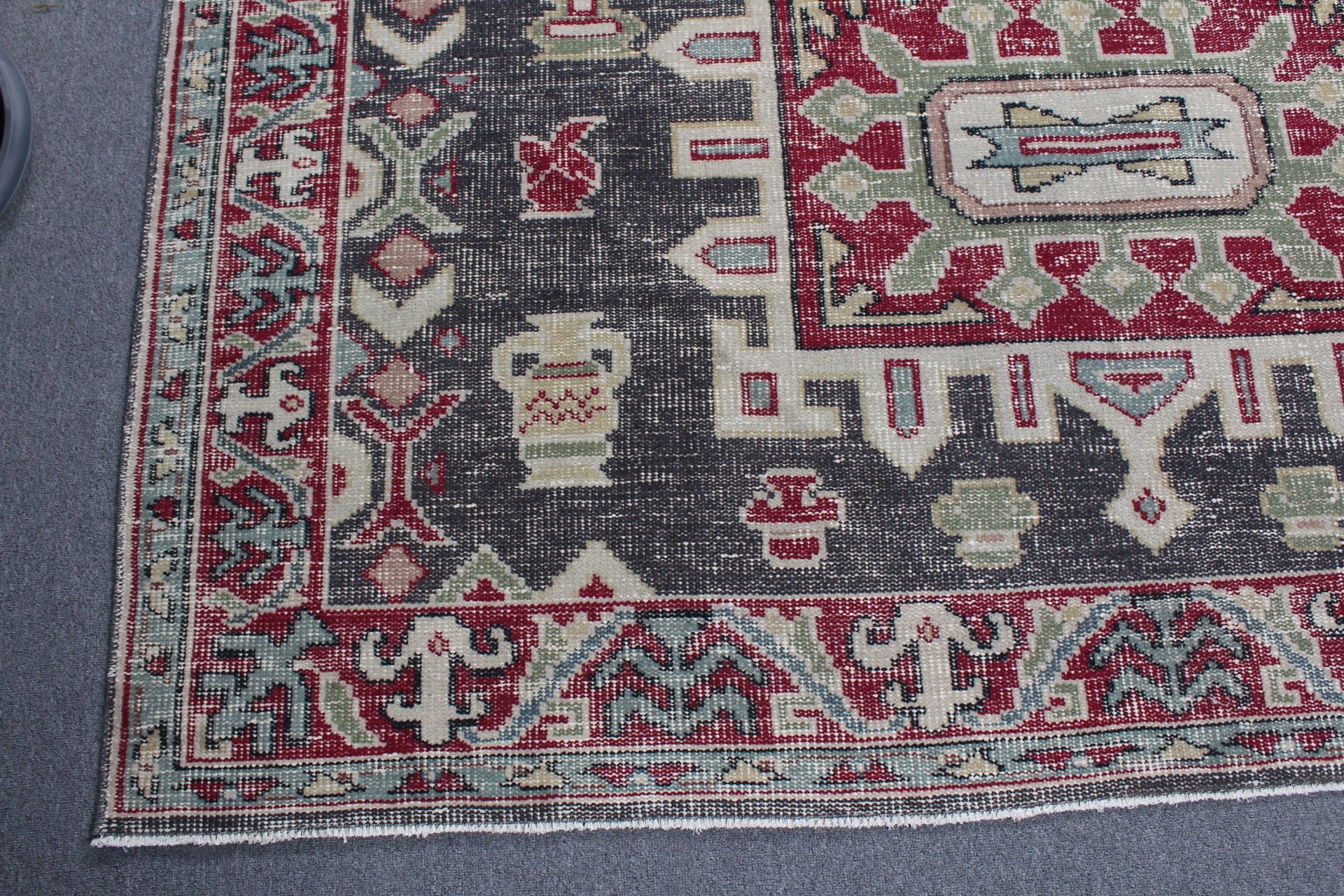 Yeşil Fas Halıları, Salon Halıları, Türk Halıları, Vintage Halı, Salon Halısı, 6.3x10.5 ft Büyük Halılar, Yemek Odası Halısı, Antika Halı, Havalı Halı