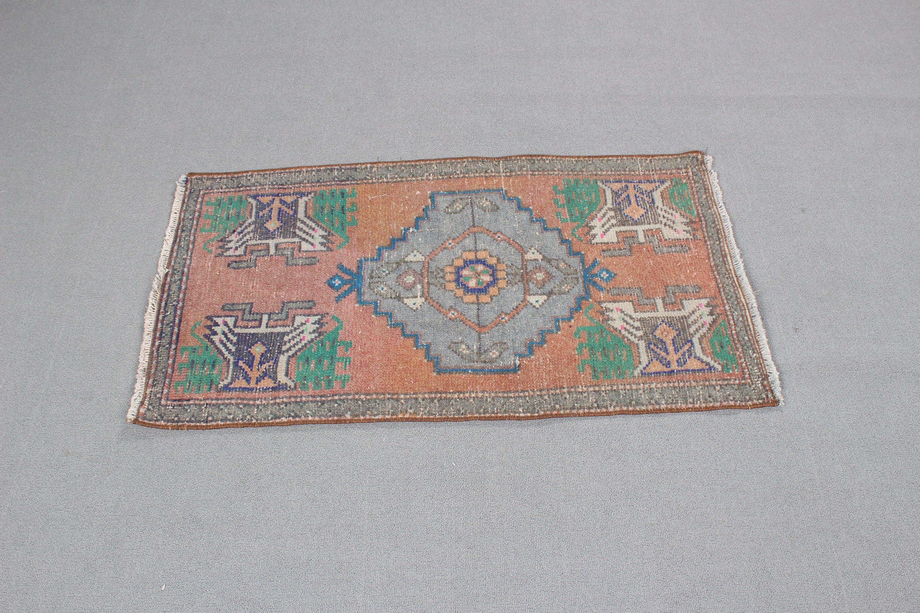 Vintage Rugs, Modern Rug, Bathroom Rugs, Small Vintage Rug, Blue Neutral Rugs, Turkish Rugs, 1.9x3.4 ft Small Rug, Antique Rugs, Tribal Rug