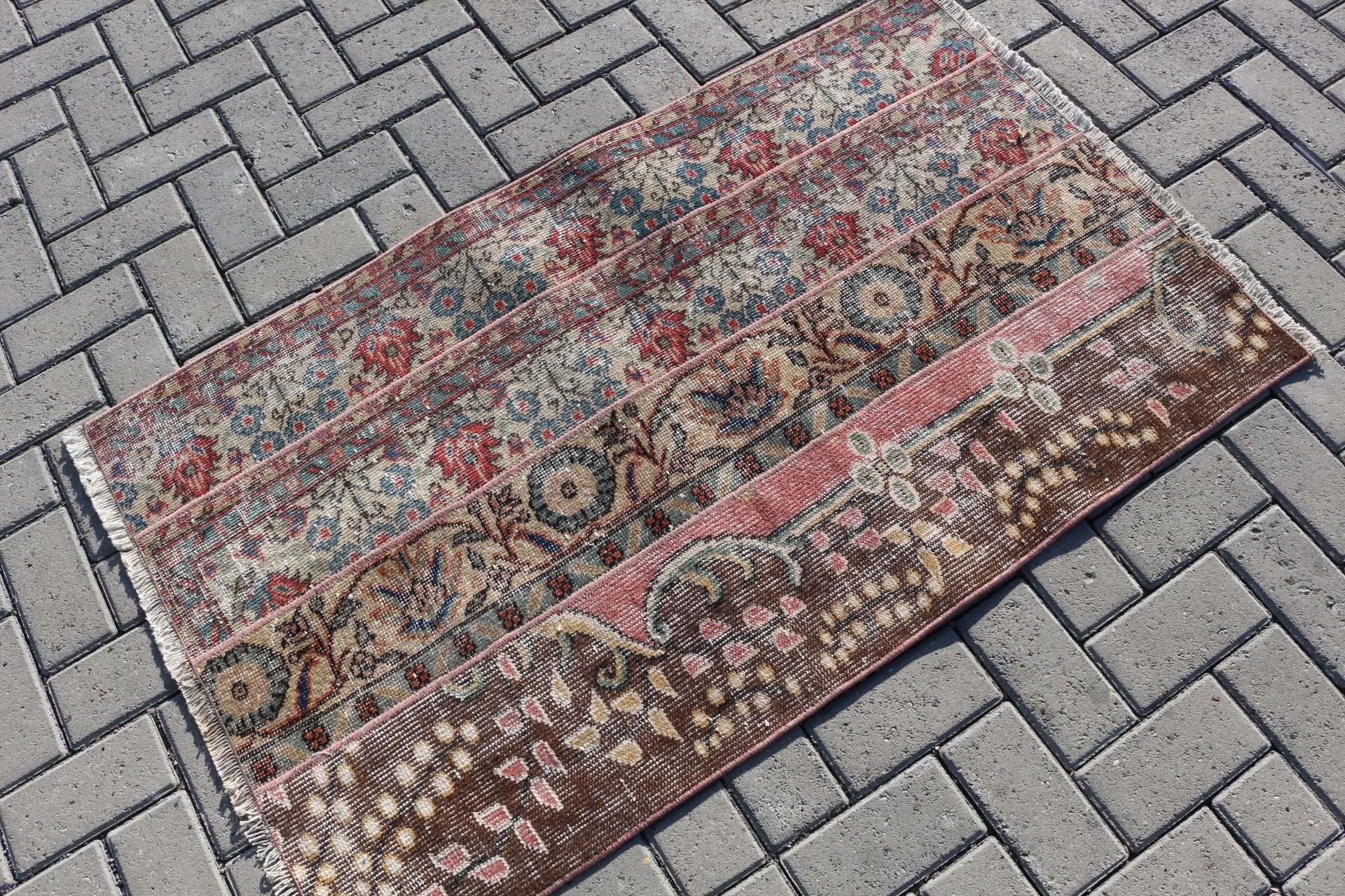 Vintage Rug, Bedroom Rug, Kitchen Rug, Bath Rugs, Door Mat Rugs, Office Rugs, 2.7x4.3 ft Small Rug, Turkish Rugs, Brown Home Decor Rugs