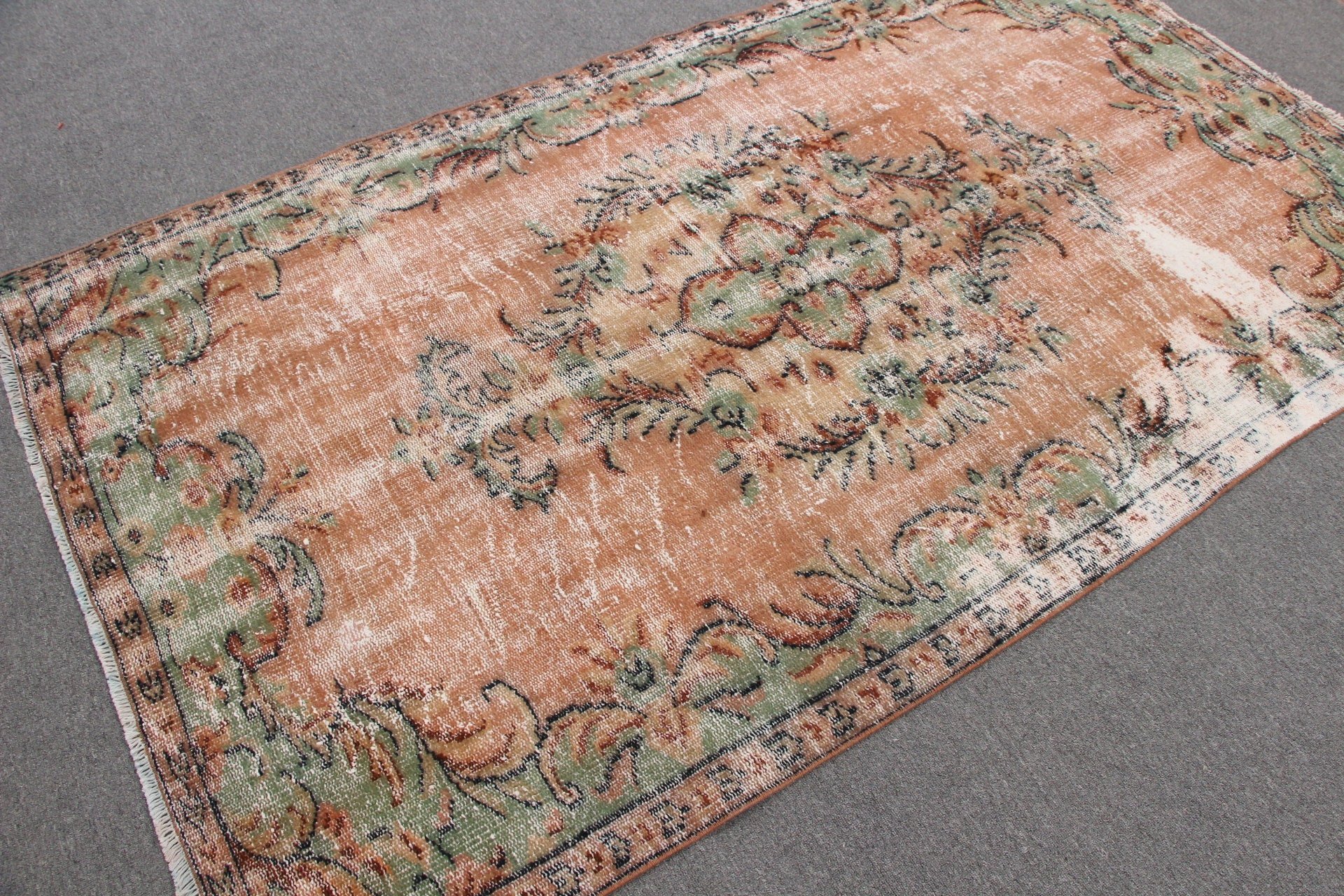 Floor Rug, Turkish Rugs, Rugs for Bedroom, Vintage Rug, 4.5x7.7 ft Area Rug, Flatweave Rug, Indoor Rug, Brown Bedroom Rug