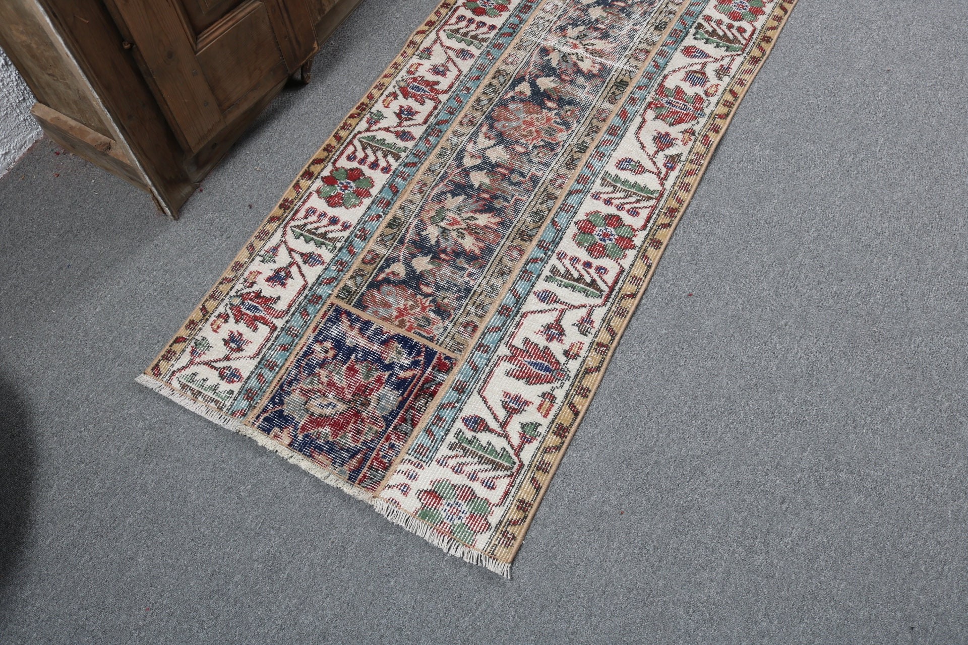 Modern Rugs, Entry Rug, Beige  2.3x5.6 ft Small Rug, Vintage Rug, Luxury Rugs, Turkish Rug, Door Mat Rugs