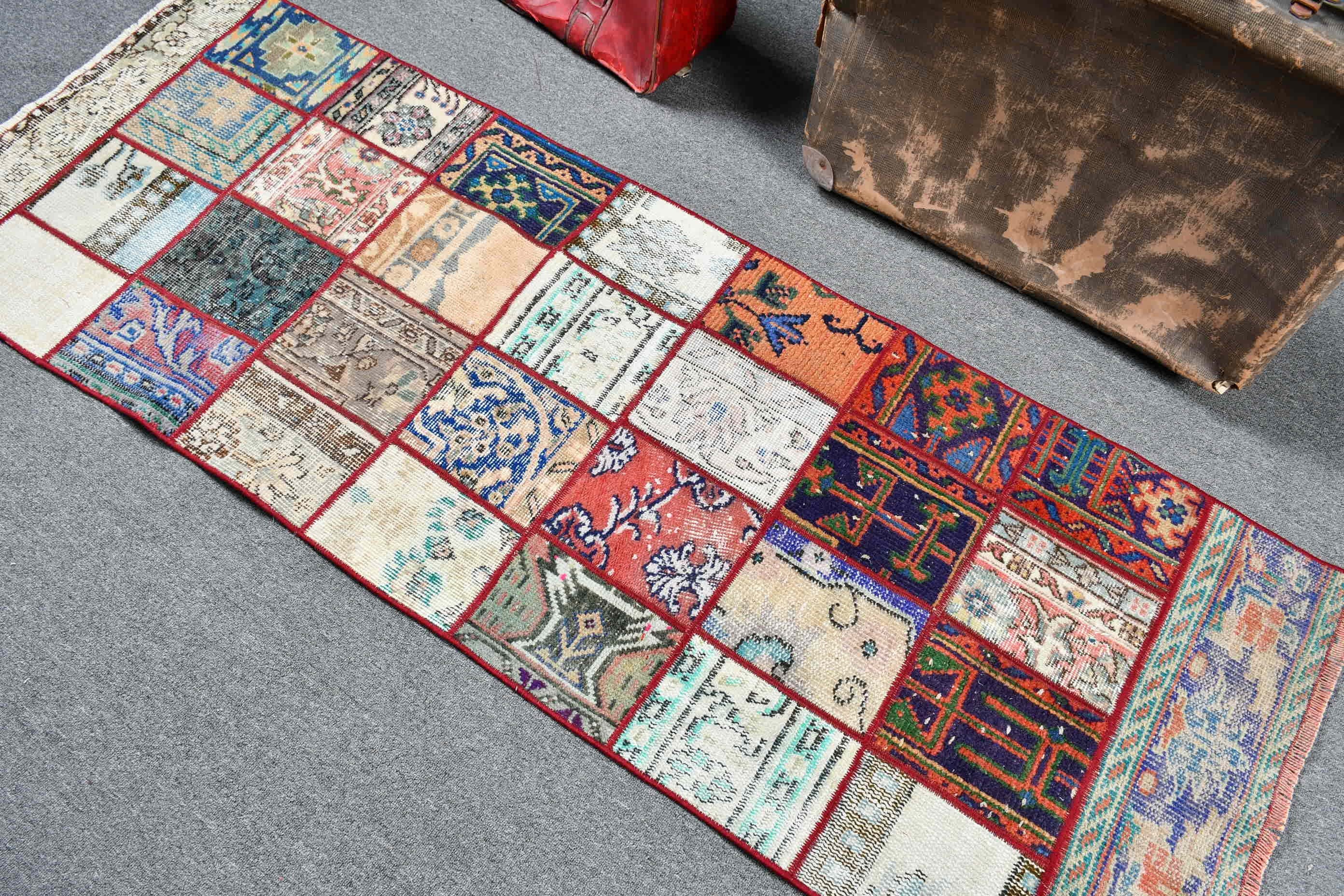 Türk Halıları, Oryantal Halılar, Koridor Halıları, Koridor Halısı, Yün Halı, Mutfak Halıları, 2.4x6.6 ft Runner Halısı, Bej Soğuk Halı, Vintage Halı