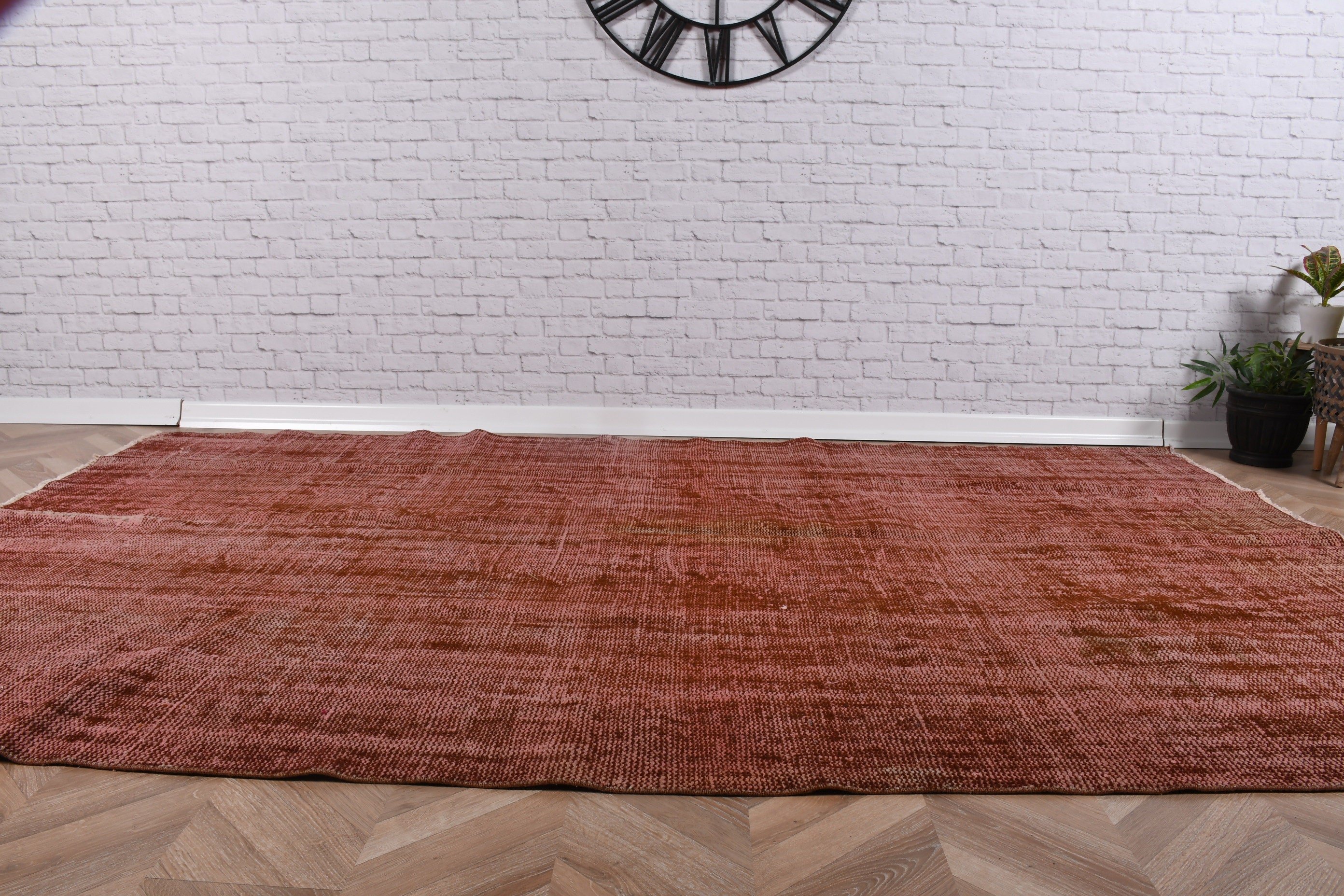 Türk Halıları, Turuncu Yün Halı, Vintage Halı, Boho Halılar, Lüks Halı, 5.7x8.9 ft Büyük Halı, Geniş Alan Halı Halıları, Büyük Boho Halıları, Yatak Odası Halısı