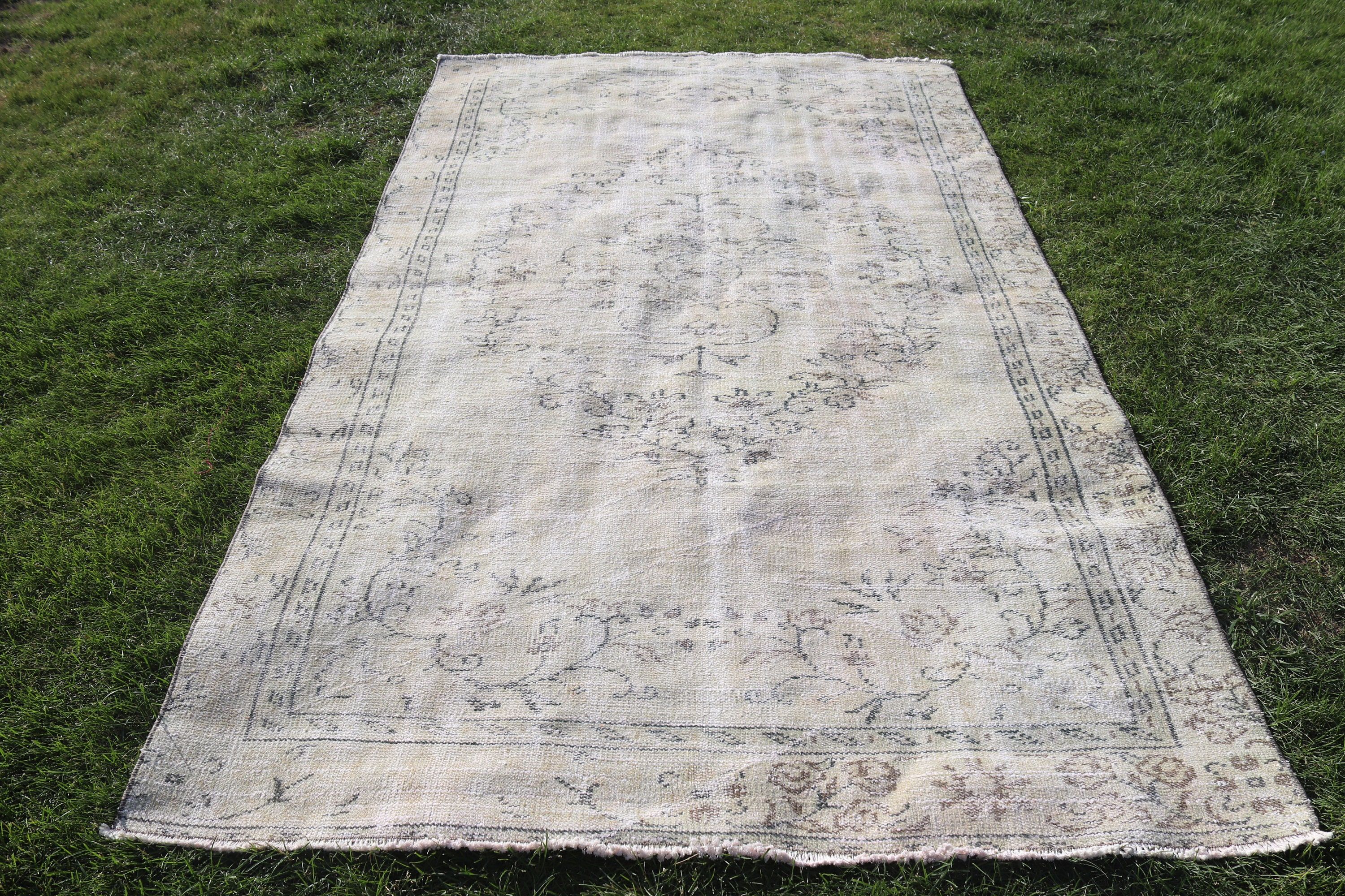 Yer Halısı, Yemek Odası Halısı, Yeşil Yatak Odası Halıları, Vintage Halılar, Büyük Oushak Halısı, Türk Halıları, 5.2x8.7 ft Büyük Halı, Açıklama Halıları