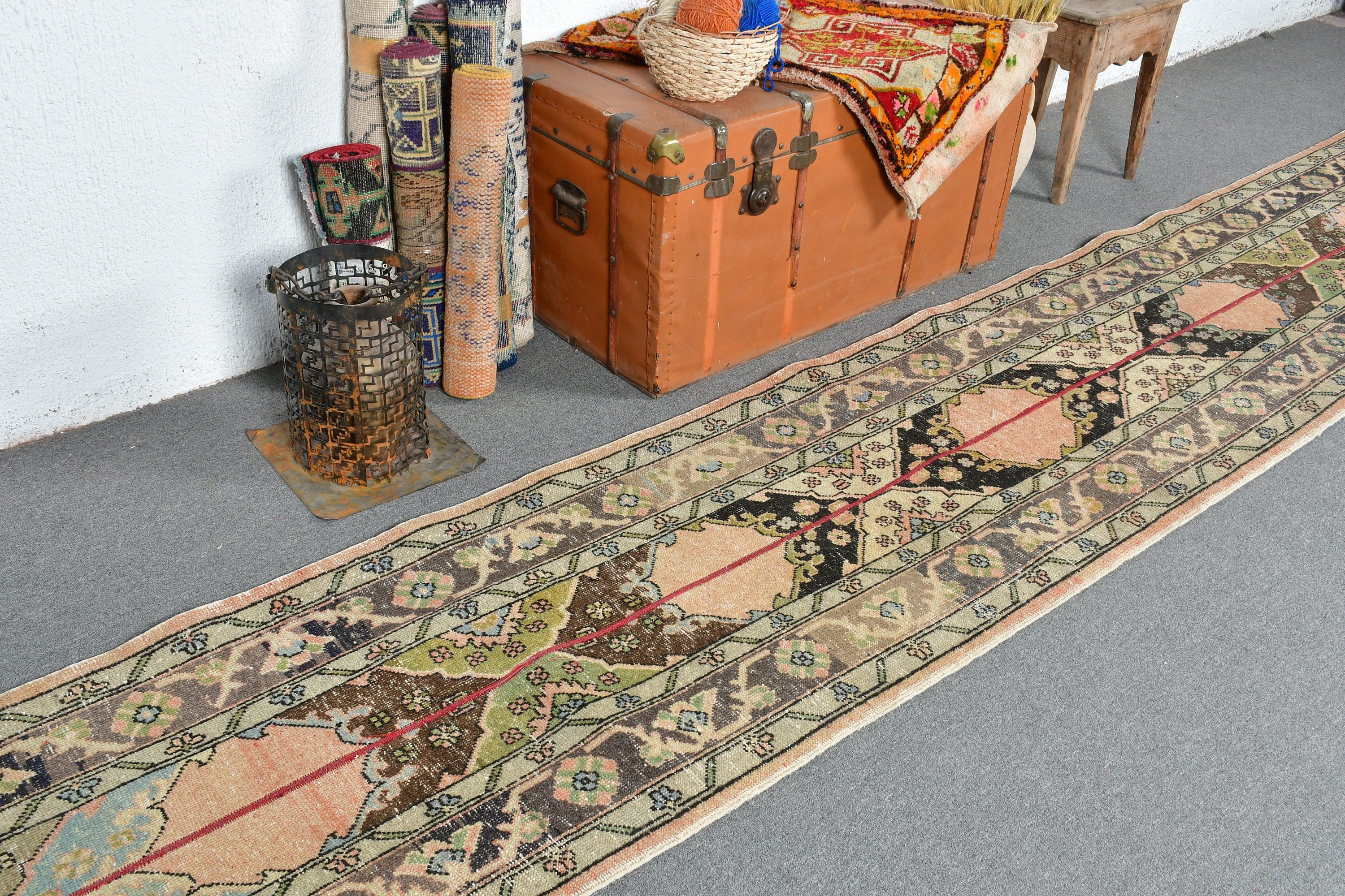 Koridor Halısı, Kahverengi Yatak Odası Halıları, Merdiven Halıları, 2,4x13,2 ft Yolluk Halısı, Türk Halıları, Anadolu Halısı, Yün Halısı, Vintage Halılar, Merdiven Halıları