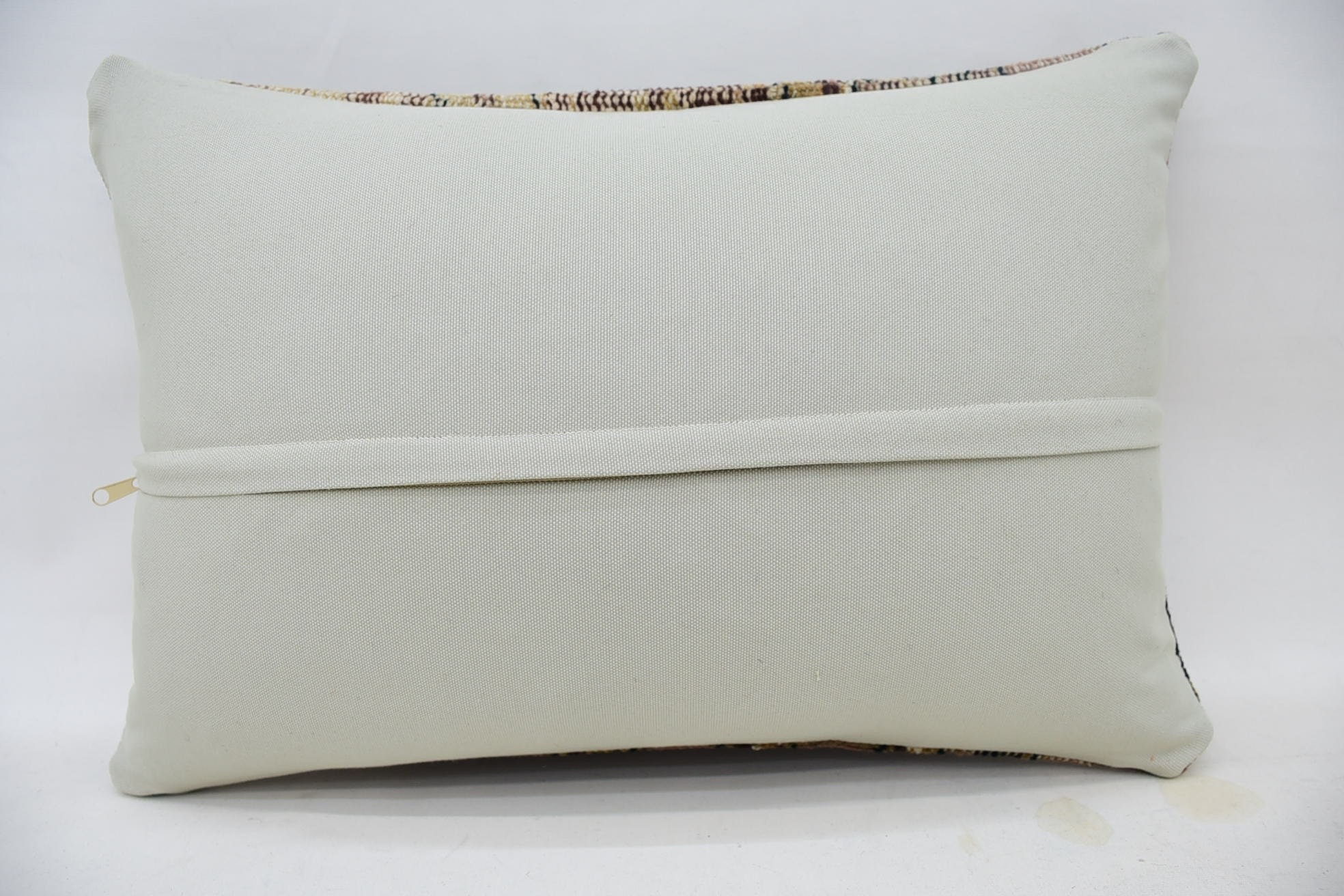 Neutral Throw Pillow Case, Antique Pillows, Turkish Kilim Pillow, 16"x24" Yellow Pillow Sham, Pillow for Sofa, Ethnic Throw Pillow Sham