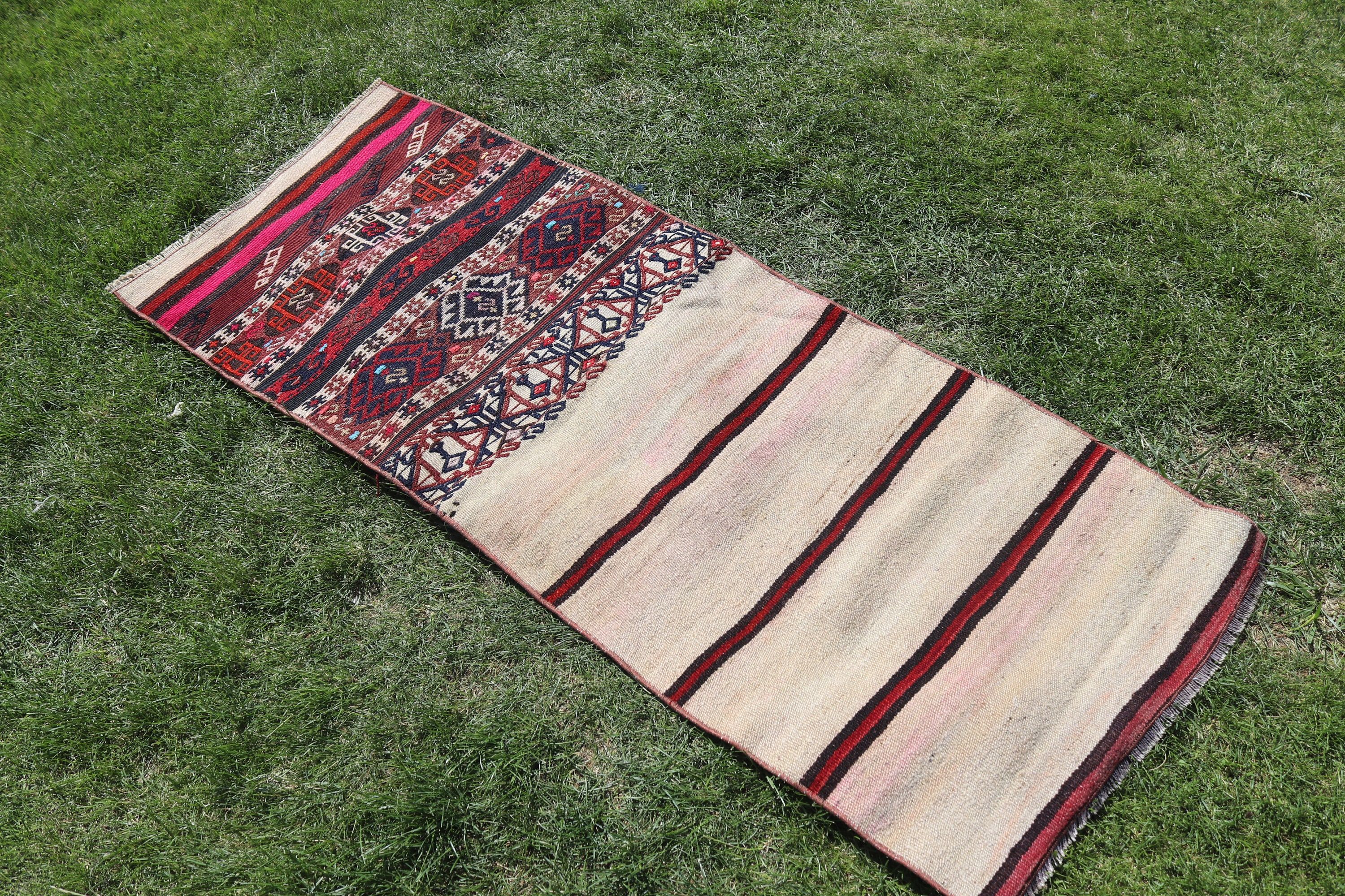 Corridor Rug, Turkish Rugs, Red Cool Rugs, Vintage Rug, Kilim, Oriental Rugs, Hallway Rug, Boho Rugs, 2.1x5.3 ft Runner Rugs