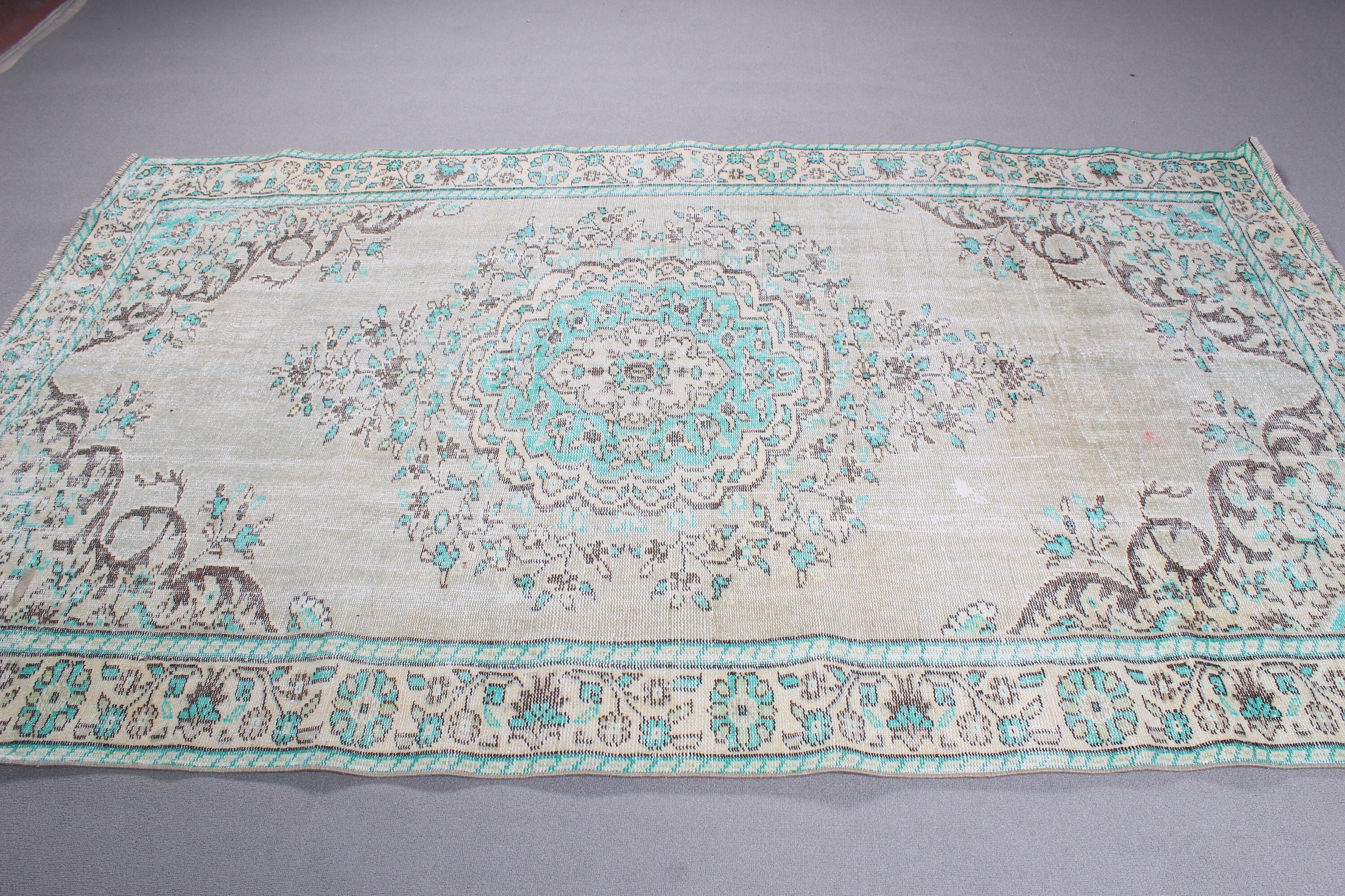 Boho Halı, Türk Halıları, Bej Düz Dokuma Halılar, Yemek Odası Halıları, Vintage Halı, Bildiri Halısı, Büyük Vintage Halılar, 5,5x8,9 ft Büyük Halılar