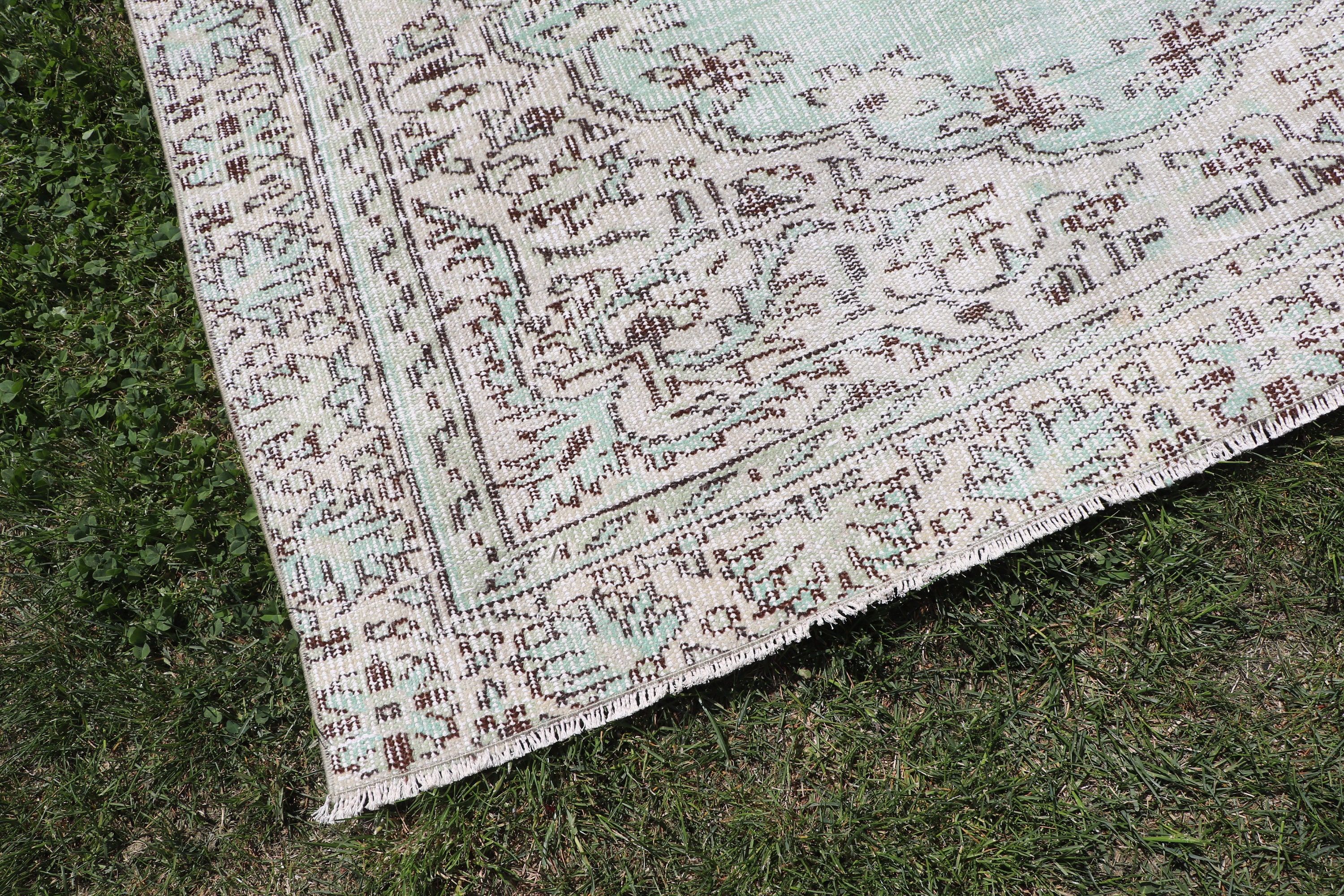 Boho Rug, Large Vintage Rugs, Green Luxury Rug, Turkish Rug, Anatolian Rug, 4.9x8.6 ft Large Rugs, Dining Room Rugs, Vintage Rug, Wool Rugs