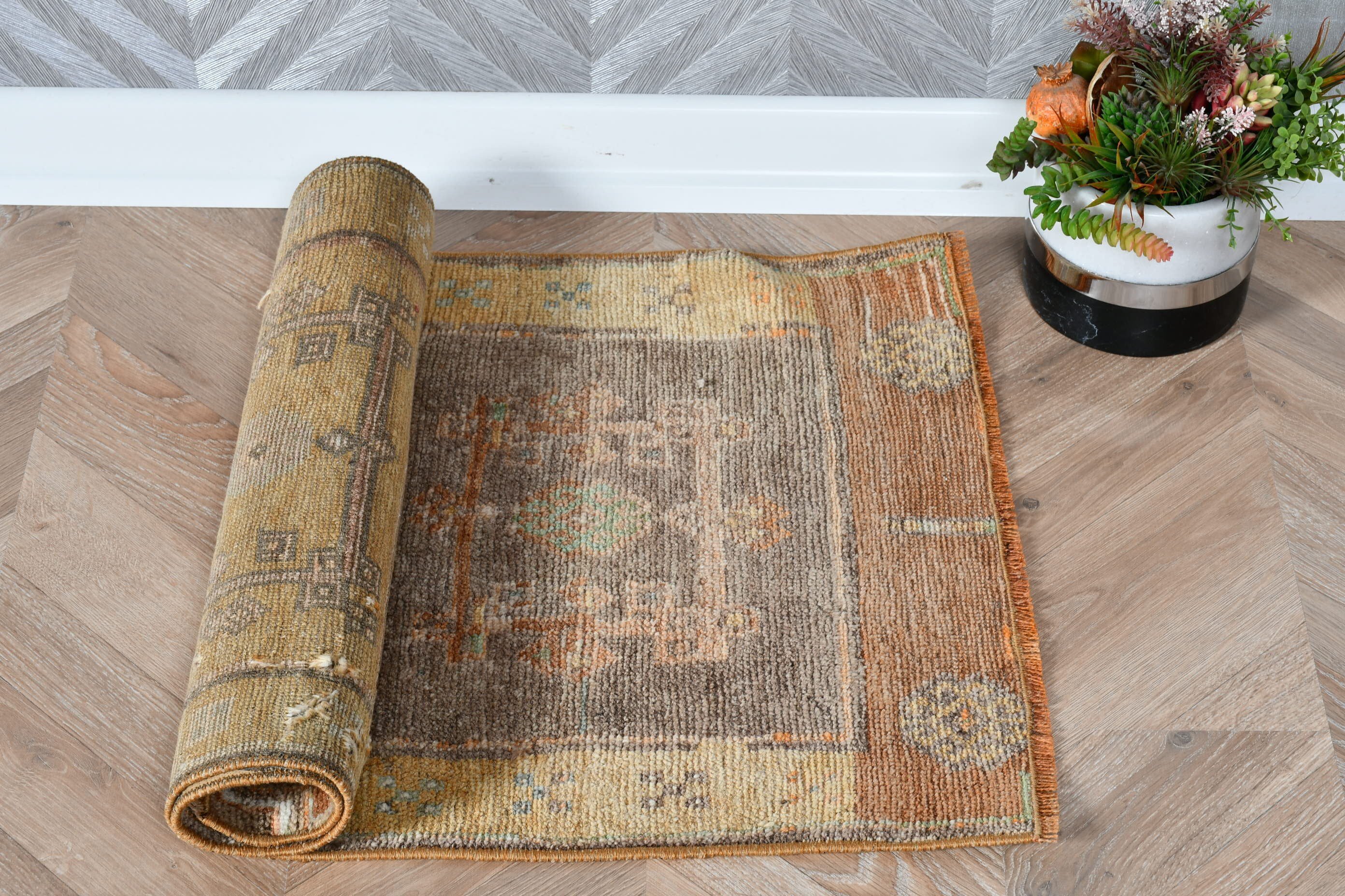 Car Mat Rug, Bronze Oriental Rug, Oriental Rug, Nursery Rug, Turkish Rugs, Handwoven Rug, Vintage Rugs, Floor Rugs, 1.7x3.1 ft Small Rugs