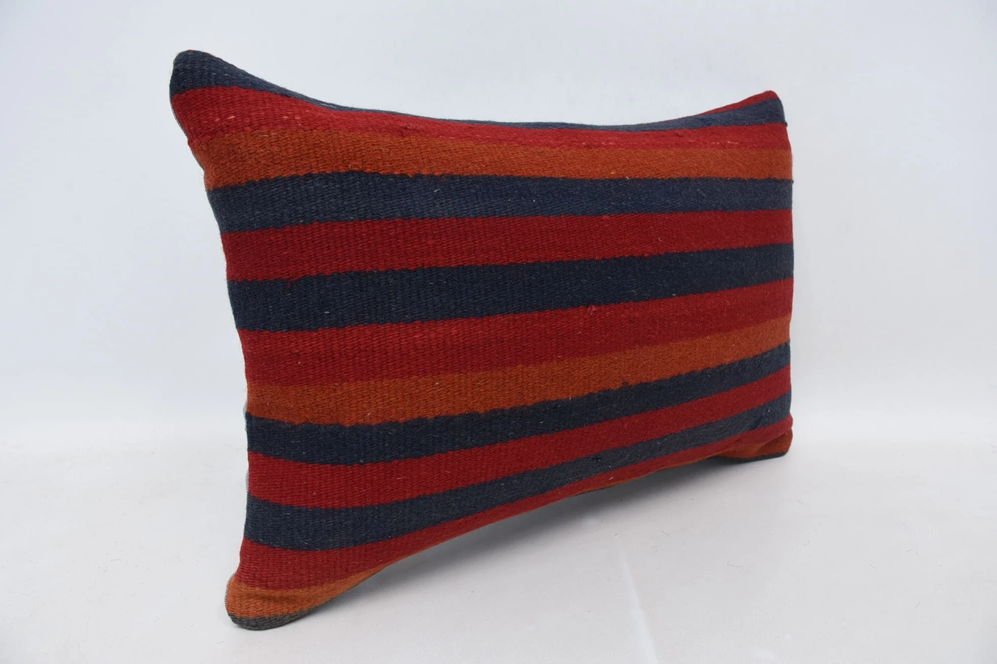 Antique Pillows, Boho Pillow Sham Cover, Retro Pillow Cover, Home Decor Pillow, One Of A Kind Pillow, 16"x24" Red Cushion