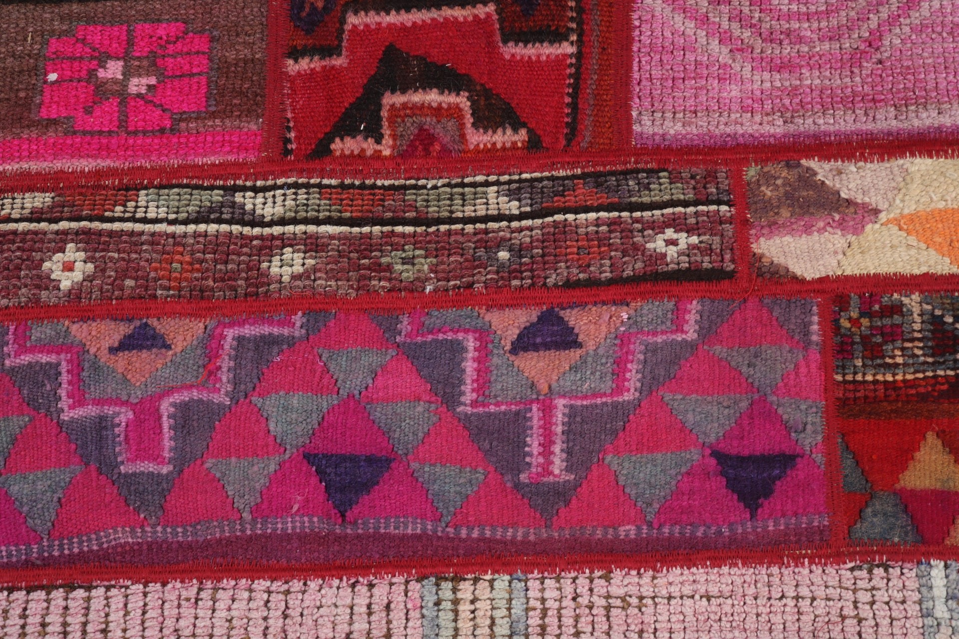 2x10.3 ft Runner Halı, Pembe Mutfak Halısı, Koridor Halıları, Antika Halılar, Yün Runner Halı Halıları, Vintage Halılar, Türk Halıları, Nötr Halılar