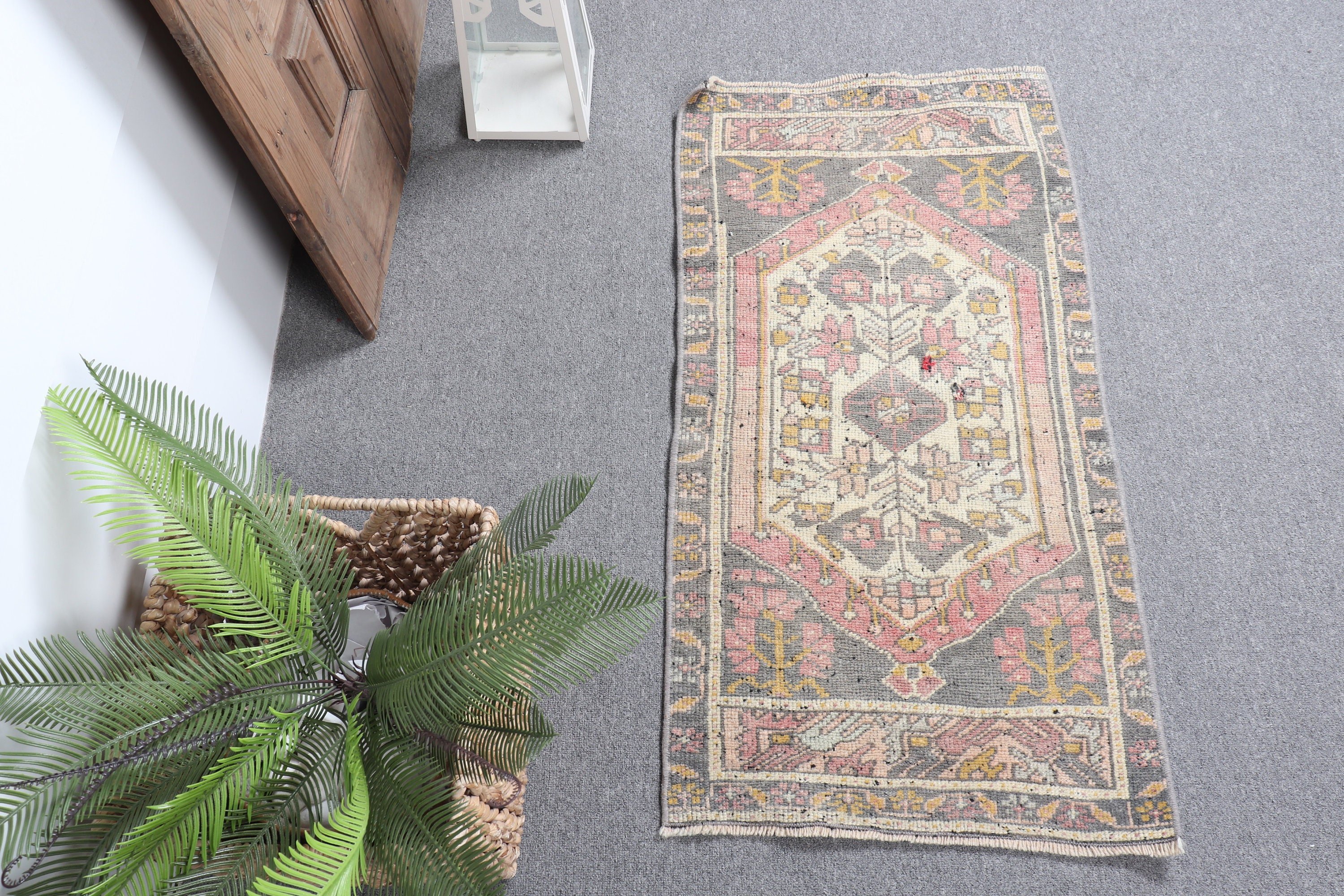 Banyo Halıları, Yeşil Anadolu Halısı, Türk Halıları, Antika Halılar, Sevimli Halı, Vintage Halı, 1.8x3.4 ft Küçük Halı, Duvara Asılı Halılar