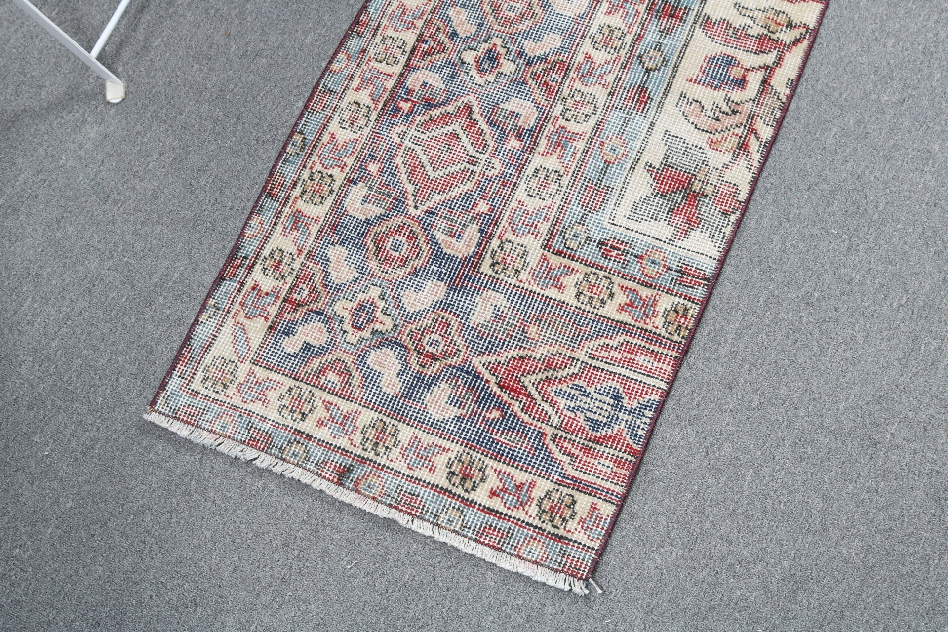 1.6x3.2 ft Small Rugs, Kitchen Rugs, Rugs for Entry, Turkish Rugs, Nursery Rug, Vintage Rugs, Blue Antique Rug, Luxury Rug, Oushak Rug