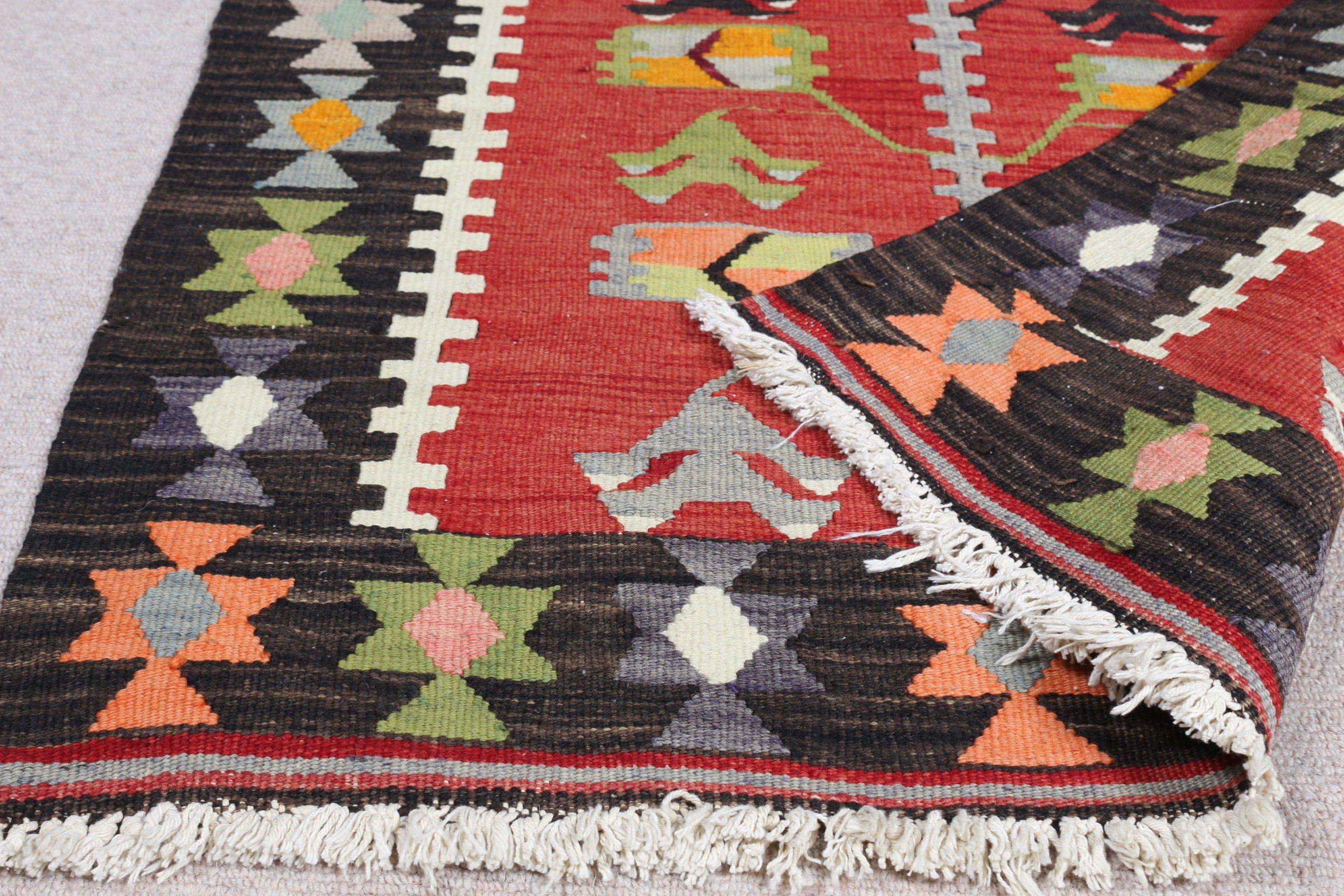 Kırmızı Ev Dekor Halısı, Türk Halısı, Duvara Asılı Halılar, 2.7x3.8 ft Küçük Halı, Yer Halısı, Vintage Halı, Antika Halılar, Mutfak Halıları, Kilim