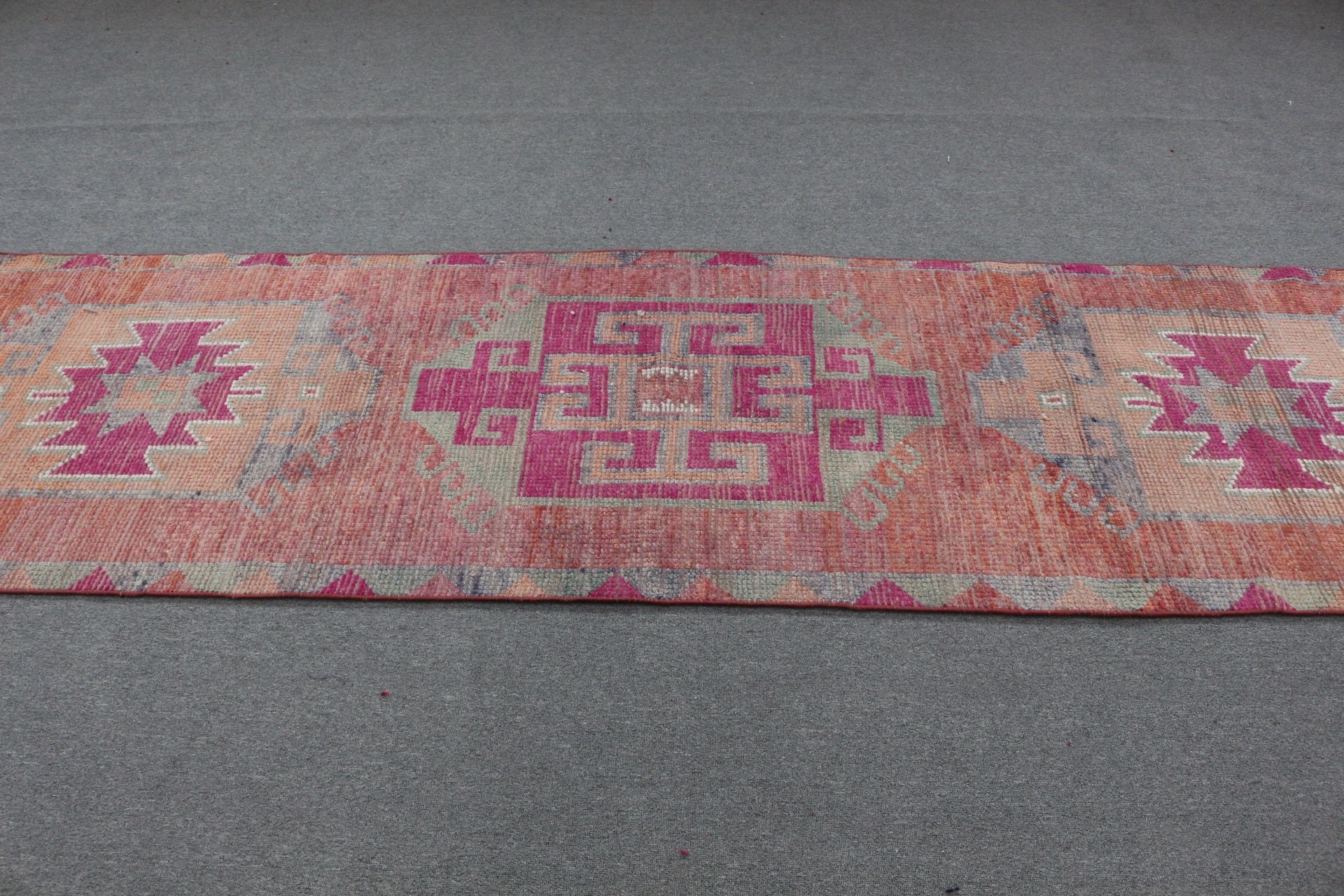 Kitchen Rugs, Oushak Rug, Oriental Rug, 2.9x10.9 ft Runner Rug, Vintage Rugs, Purple Cool Rug, Rugs for Runner, Turkish Rug, Hallway Rug