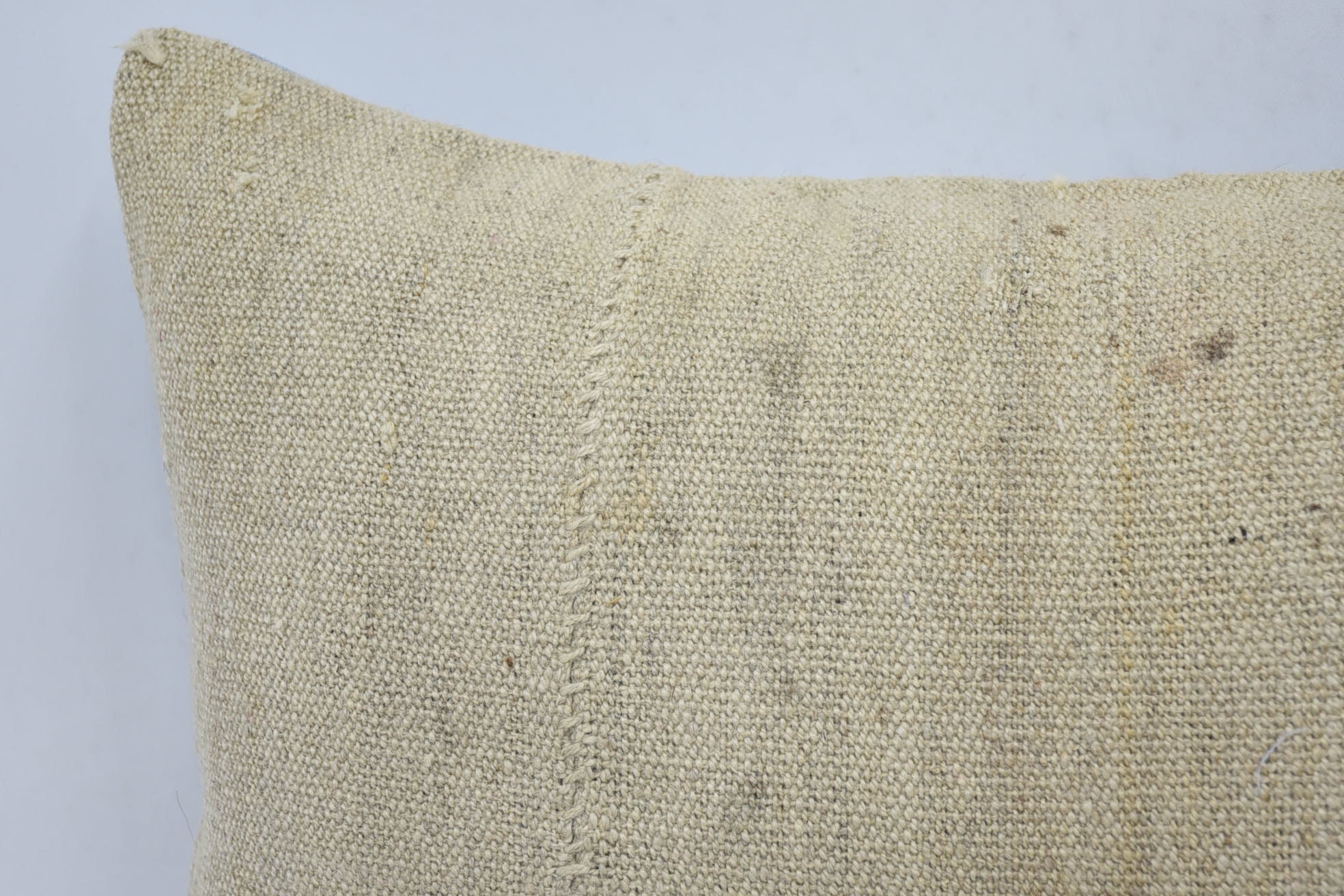 Antique Pillows, Turkish Kilim Pillow, Kilim Pillow Cover, Aesthetic Pillow Cover, 16"x24" Beige Cushion Case, Tribal Pillow Cover