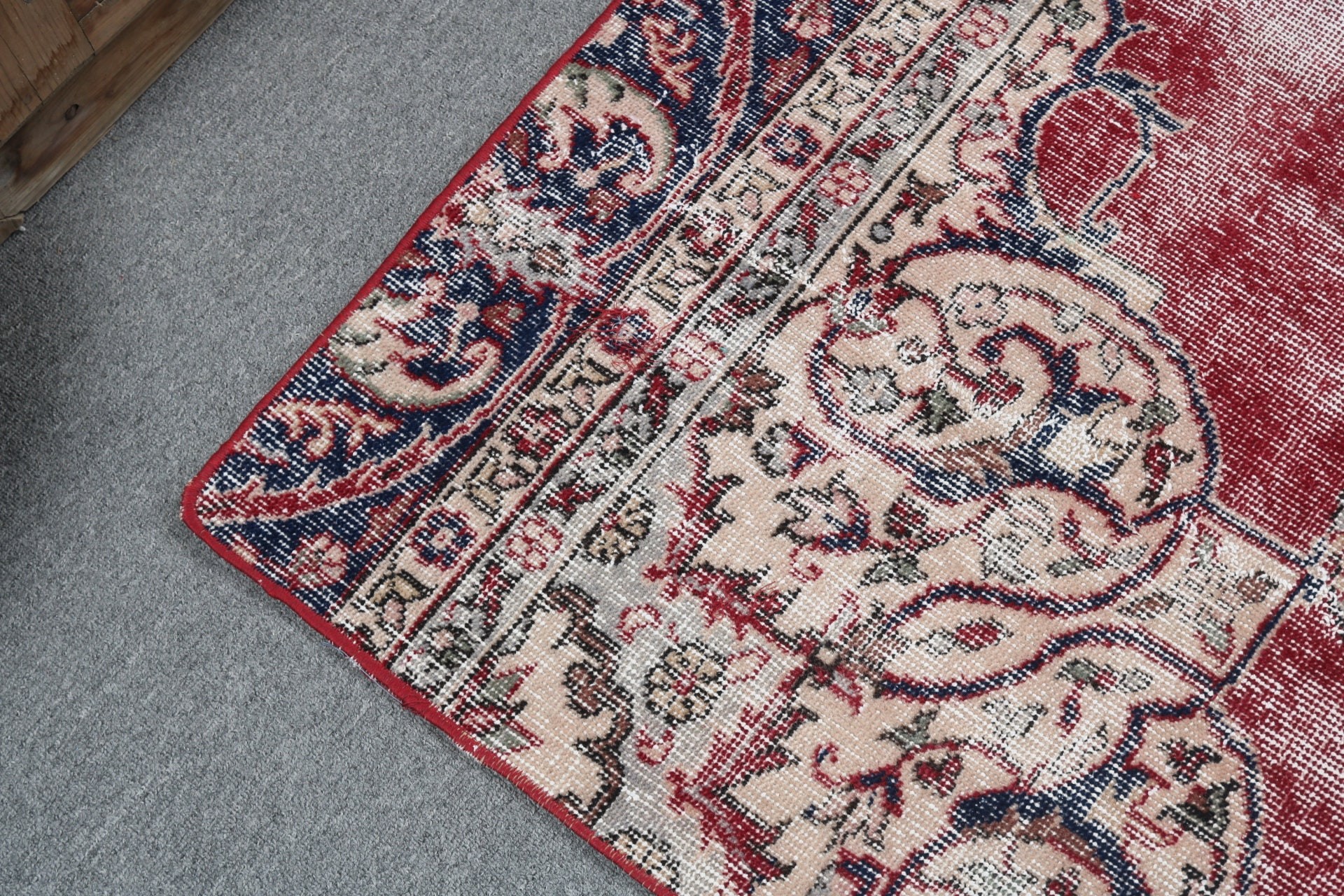 Türk Halısı, Oryantal Halılar, Vintage Halı, Kırmızı Ev Dekor Halıları, Yatak Odası Halısı, Küçük Vintage Halılar, 2.8x4.9 ft Küçük Halı