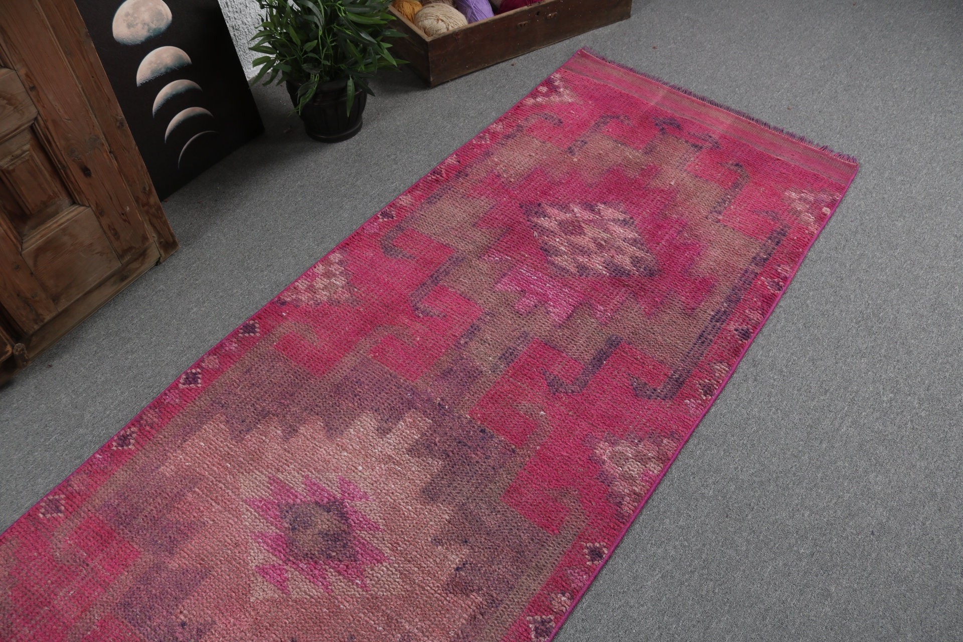 Türk Halıları, Beni Ourain Koşucu Halısı, Vintage Halılar, Pembe Oryantal Halılar, Oryantal Halılar, 2.9x10 ft Runner Halıları, Oushak Halıları, Uzun Yolluk Halıları