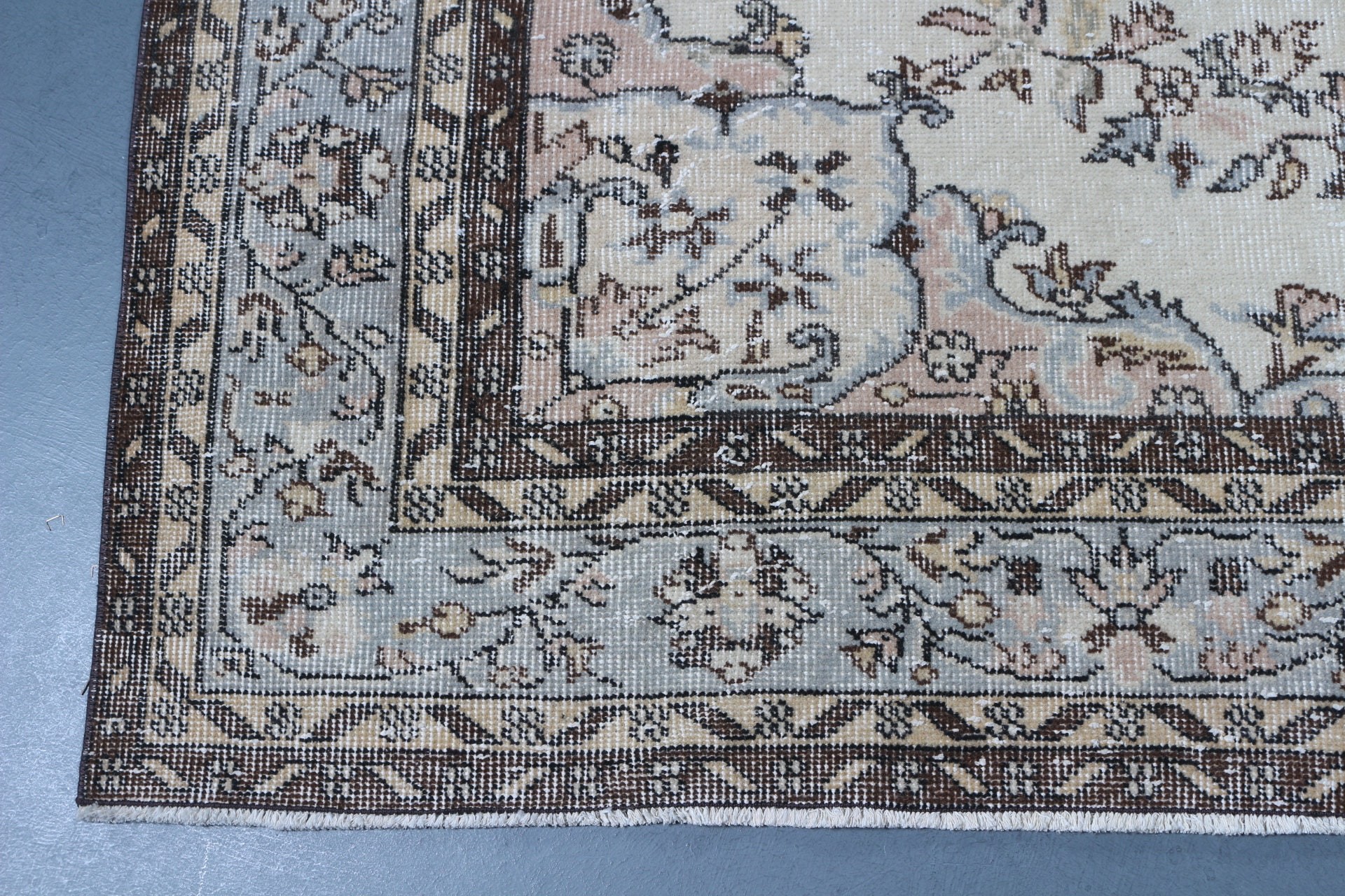 Salon Rug, Kitchen Rug, Bedroom Rug, Vintage Decor Rugs, Turkish Rug, Moroccan Rug, Vintage Rug, Beige Antique Rug, 6.1x9.8 ft Large Rugs