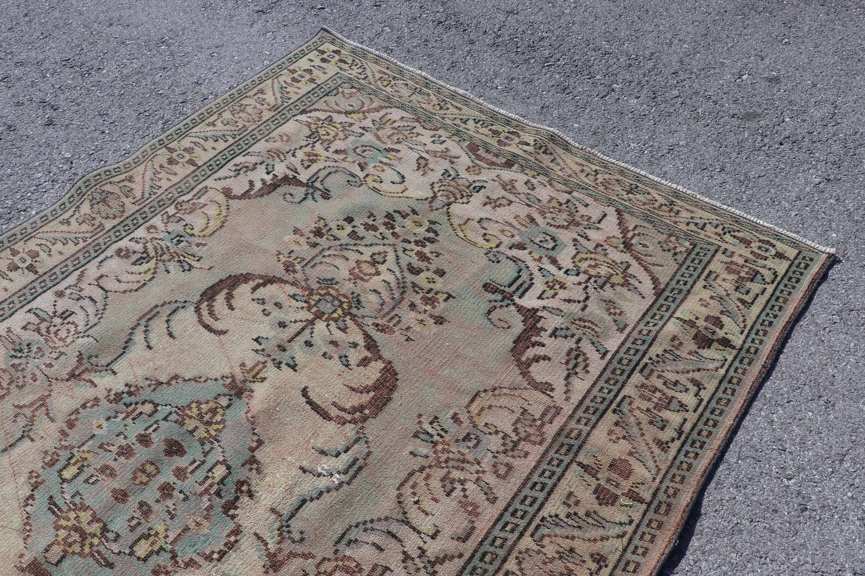 5.7x8.8 ft Large Rug, Oriental Rug, Salon Rug, Turkish Rugs, Floor Rug, Green Kitchen Rug, Rugs for Bedroom, Bedroom Rug, Vintage Rug