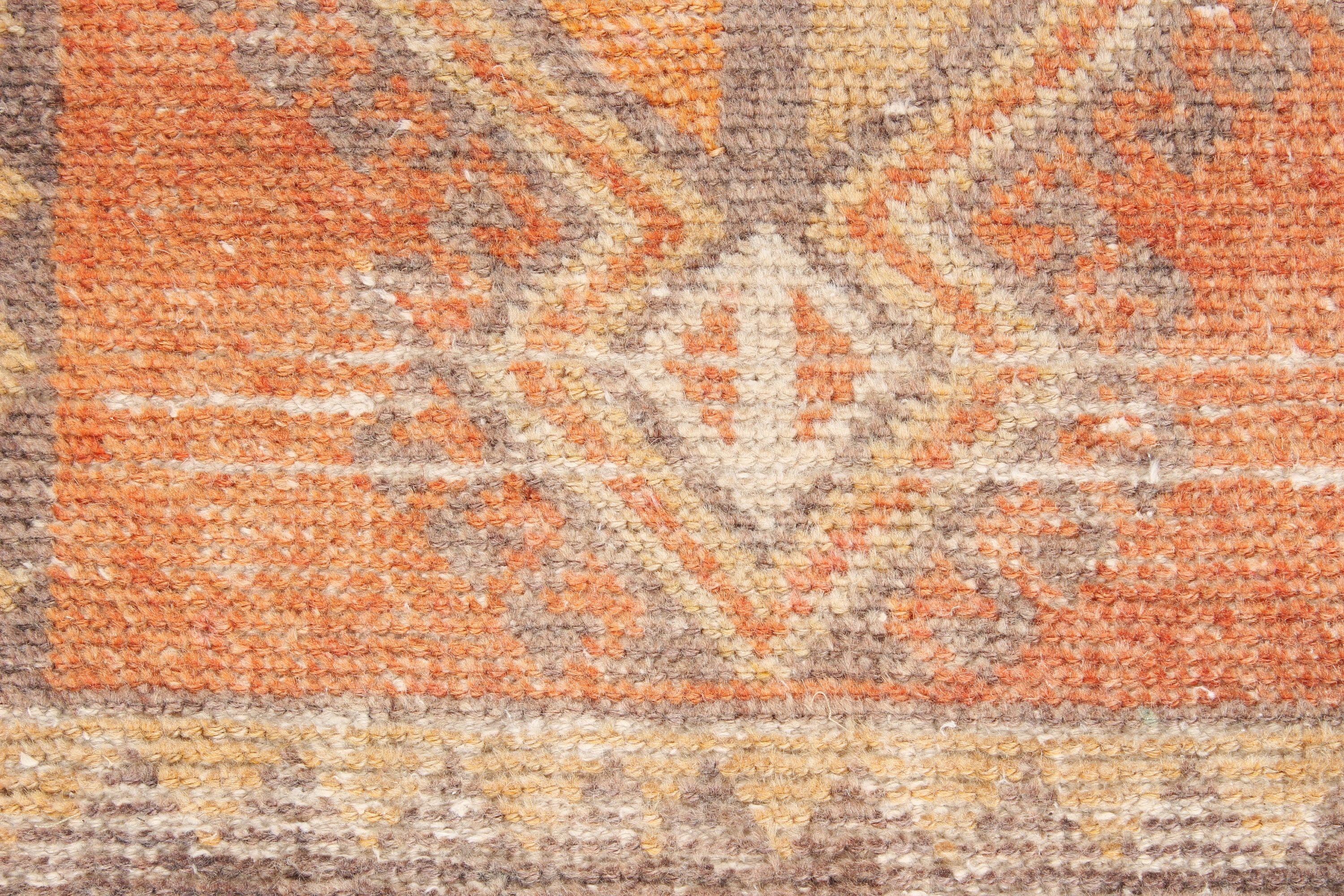 1.5x3.2 ft Small Rug, Entry Rugs, Car Mat Rug, Vintage Rug, Wool Rug, Orange Kitchen Rug, Turkish Rug, Rugs for Door Mat, Oushak Rug