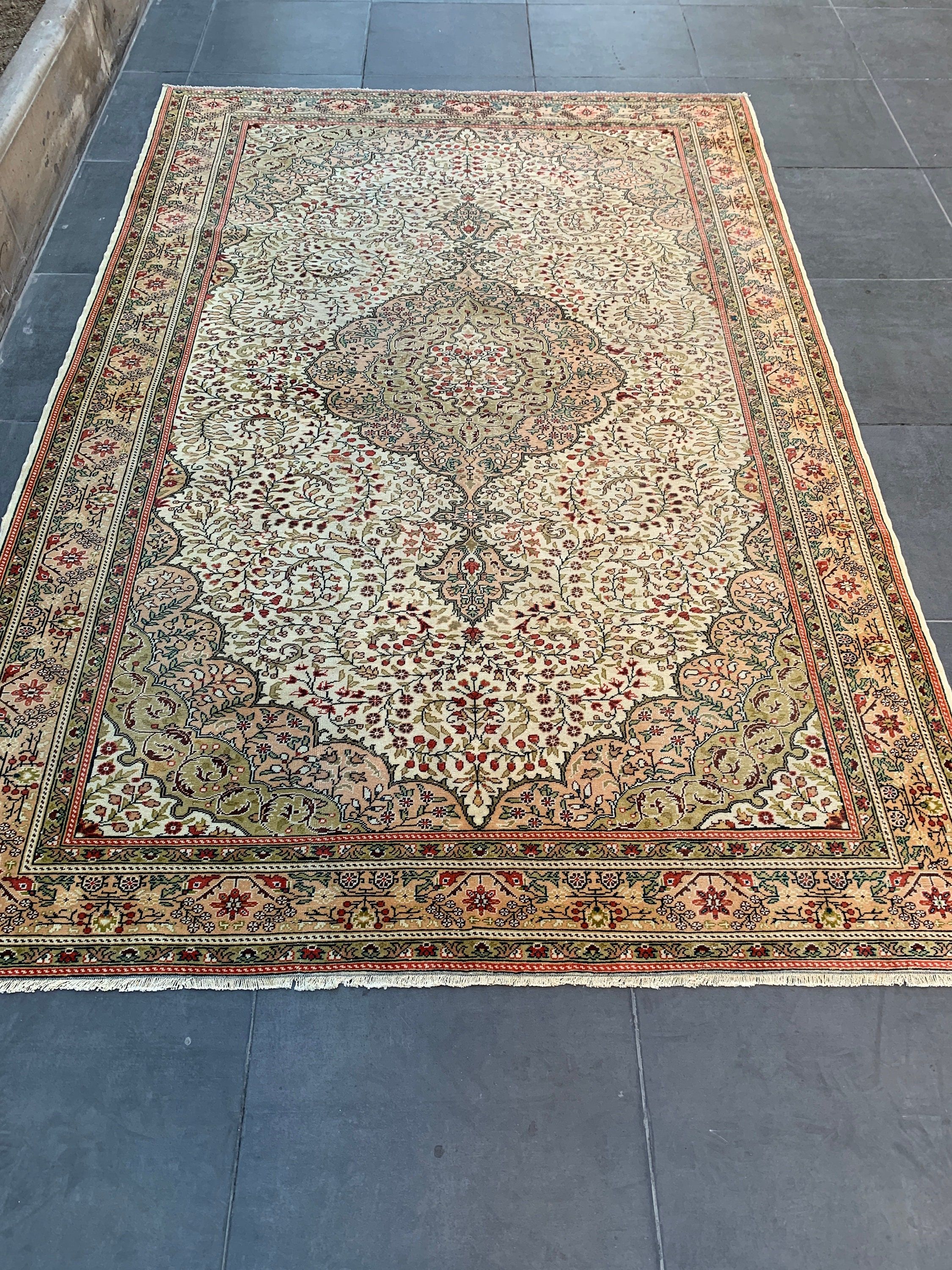 Vintage Halılar, Bej Antika Halı, Yatak Odası Halısı, Sessiz Halı, Salon Halısı, 5.2x8.6 ft Büyük Halı, Türk Halısı, Fas Halısı, Aztek Halısı, Mutfak Halısı