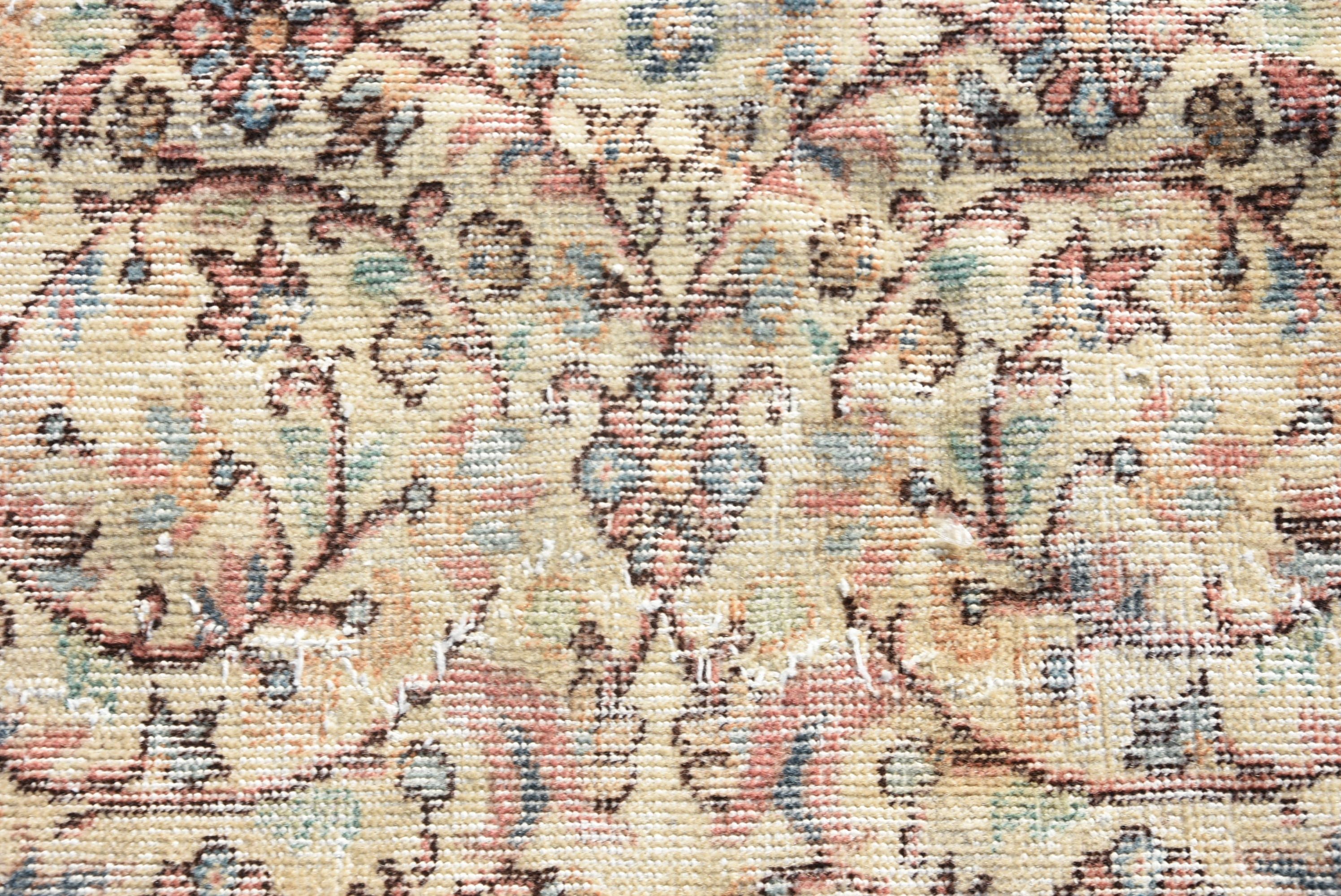 Oushak Halıları, Fas Halısı, 5.2x8.8 ft Büyük Halılar, Oturma Odası Halıları, Bej Antika Halılar, Vintage Halı, Türk Halıları, Yemek Odası Halısı