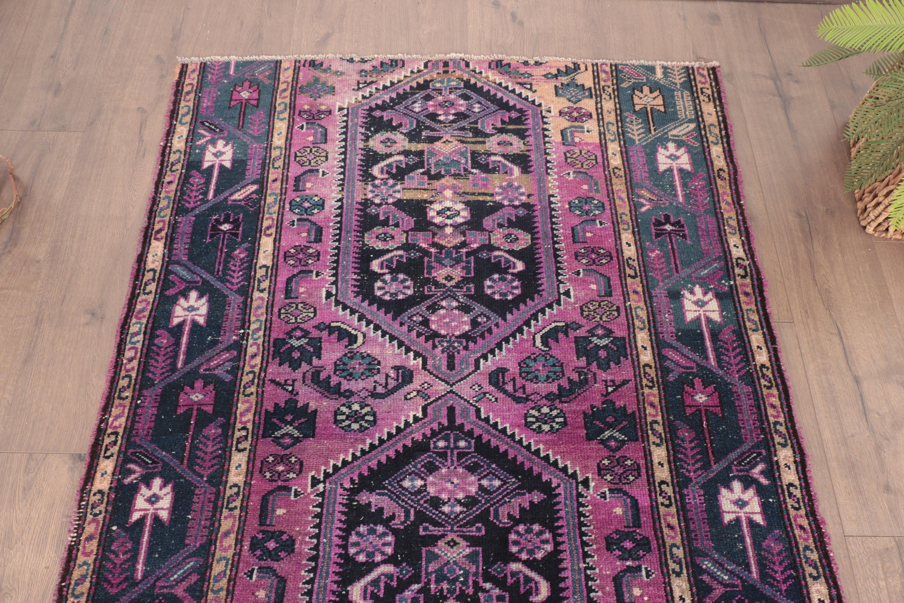 Anatolian Rugs, Purple Oriental Rugs, Kitchen Rugs, Modern Rug, Luxury Rug, Vintage Rugs, 3.8x5.2 ft Accent Rug, Turkish Rugs, Nursery Rugs