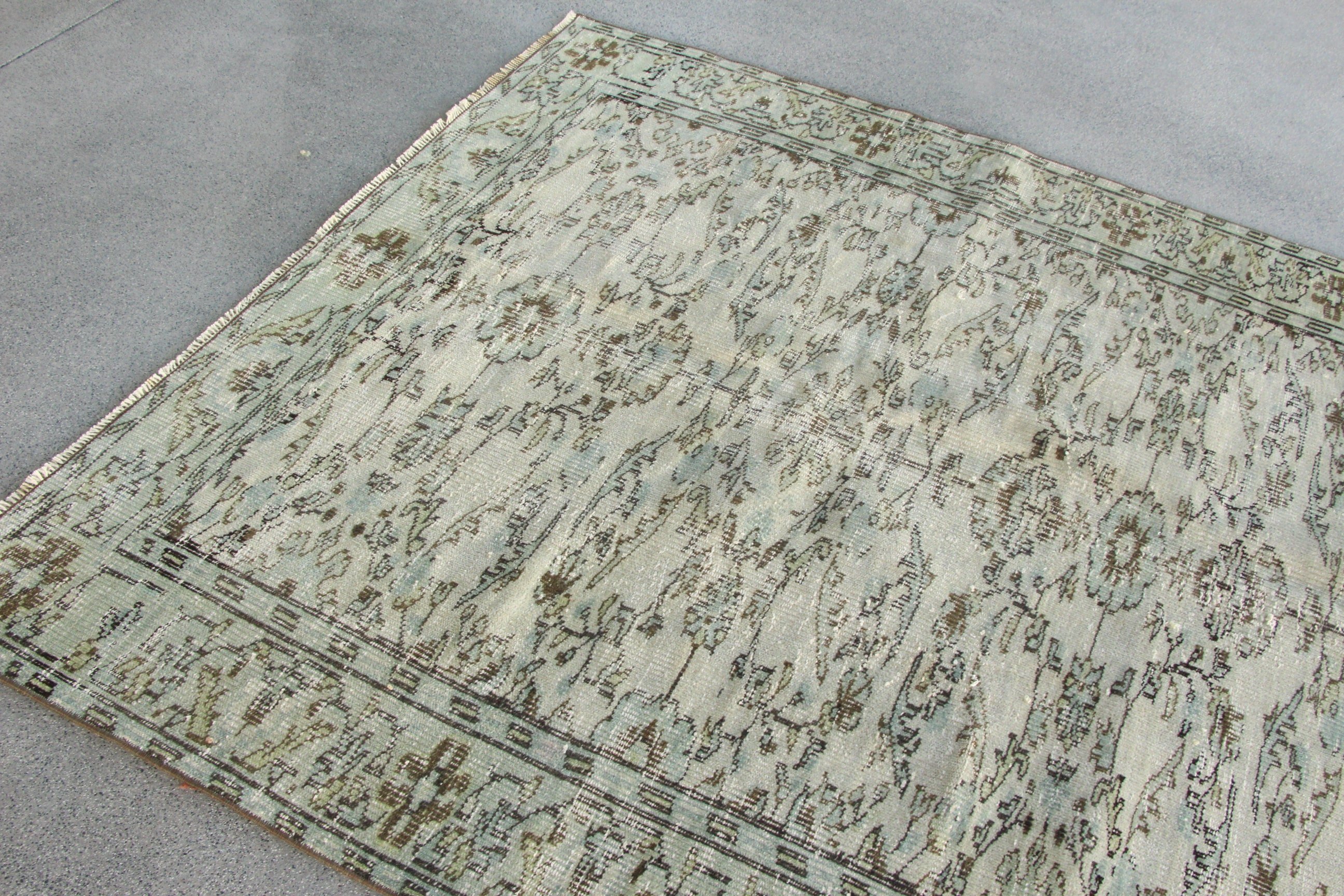 Büyük Vintage Halı, Oturma Odası Halıları, Anadolu Halısı, 5.2x8.9 ft Büyük Halılar, Türk Halıları, Kahverengi Soğuk Halı, Vintage Halılar