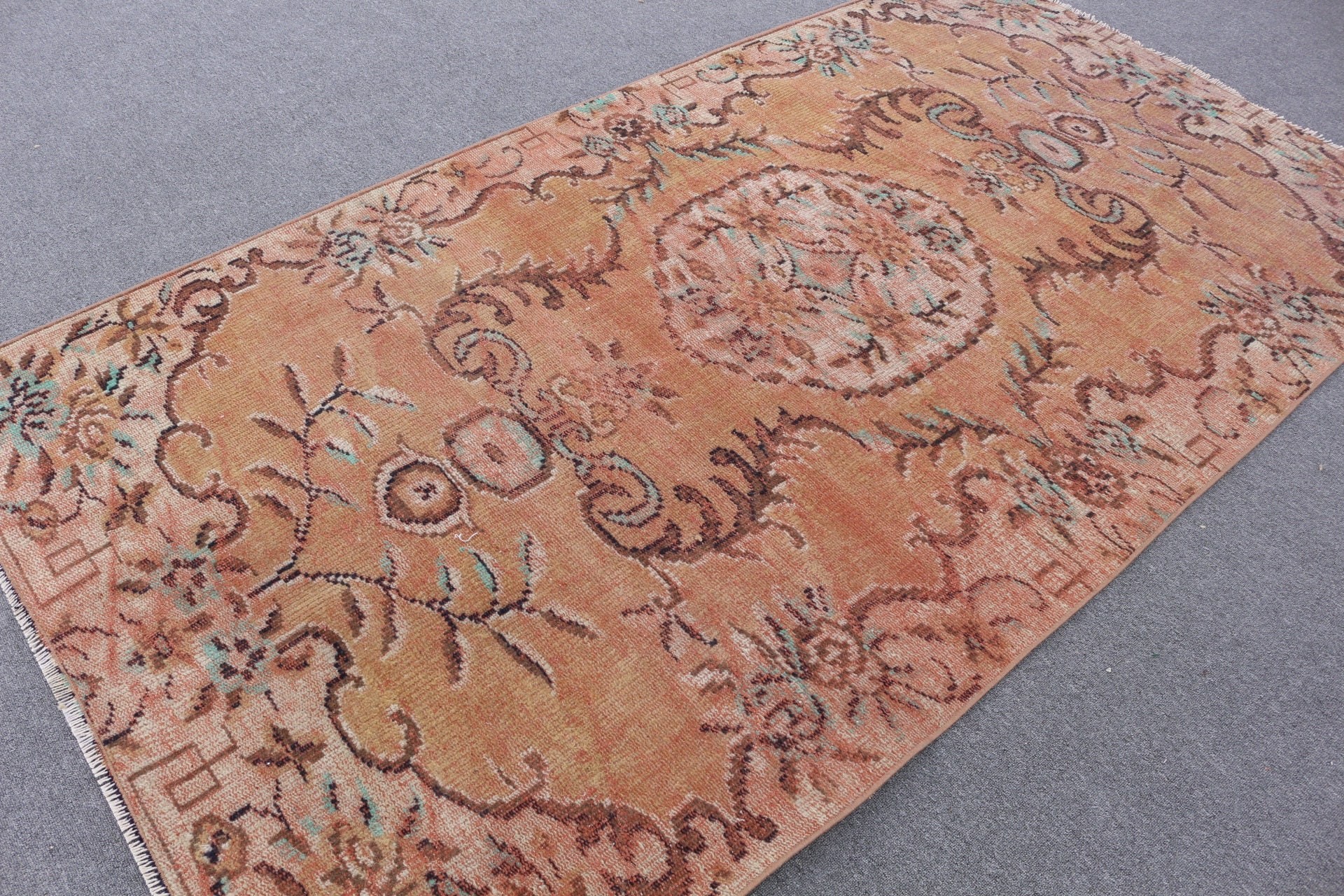 Cute Rugs, Turkish Rug, Bedroom Rugs, Brown Wool Rugs, Home Decor Rug, Living Room Rug, 4.7x8.3 ft Area Rug, Antique Rugs, Vintage Rug