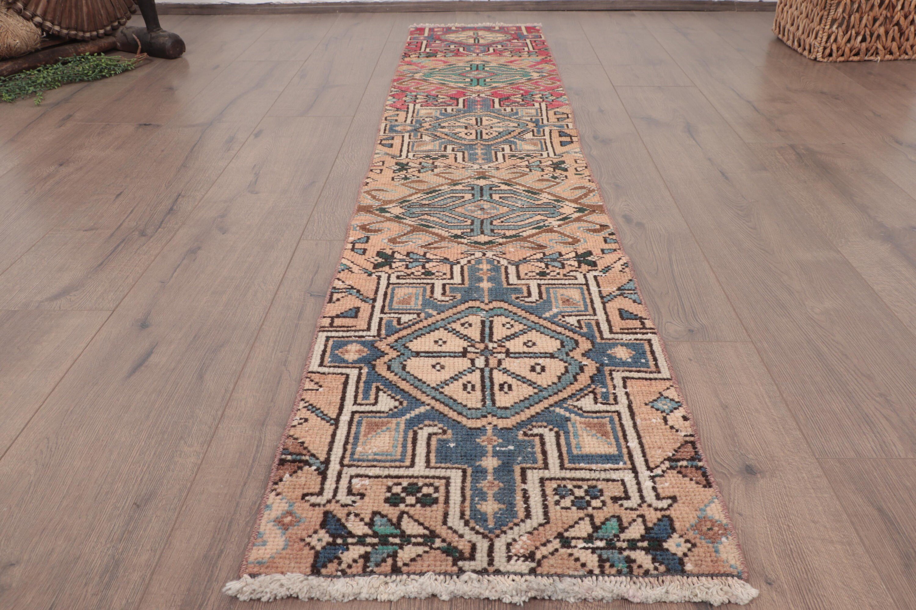 Beni Ourain Runner Halıları, Türk Halısı, Estetik Halı, 1.3x6.3 ft Runner Halısı, Merdiven Halısı, Vintage Halı, Boho Halısı, Yer Halıları, Kahverengi Lüks Halılar