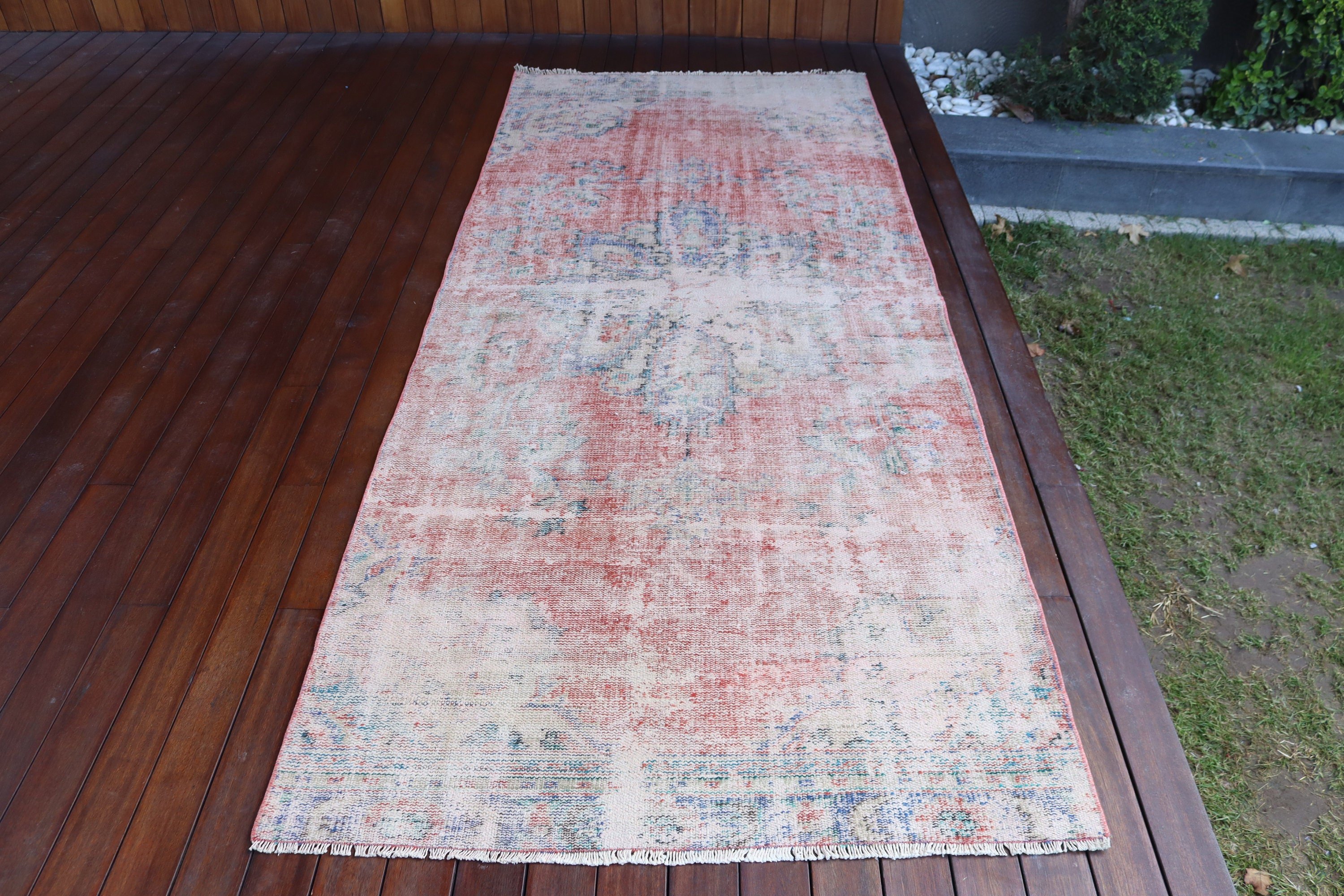 Kırmızı Fas Halıları, Vintage Halılar, 3.8x9.1 ft Alan Halıları, Türk Halıları, Boho Halısı, Ev Dekorasyonu Halıları, Etnik Halı, Yer Halısı, Yemek Odası Halıları