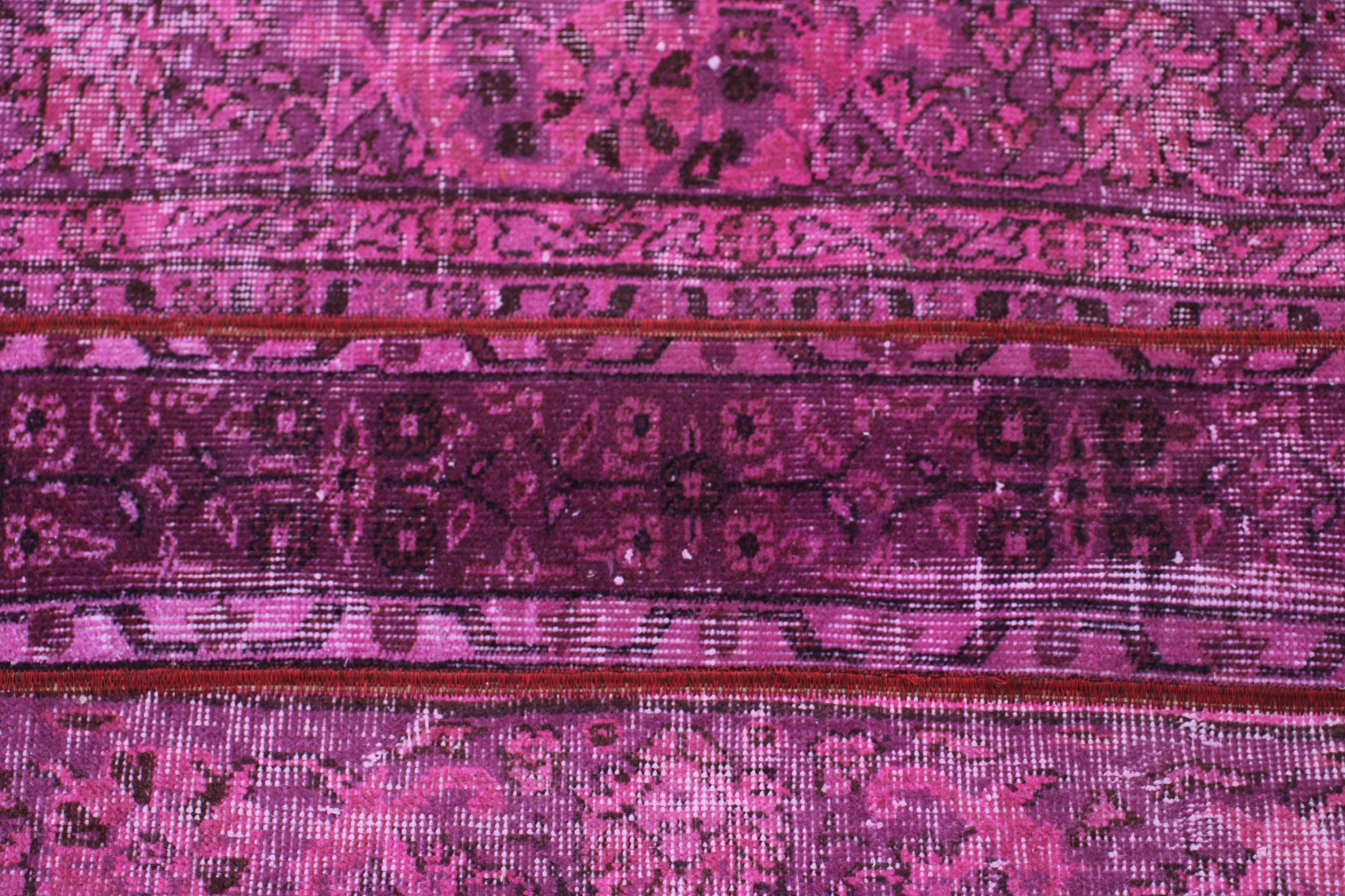 Wool Rug, Bedroom Rugs, 2.1x3.9 ft Small Rugs, Turkish Rug, Car Mat Rug, Pink Oriental Rugs, Vintage Rug, Geometric Rug, Rugs for Bath