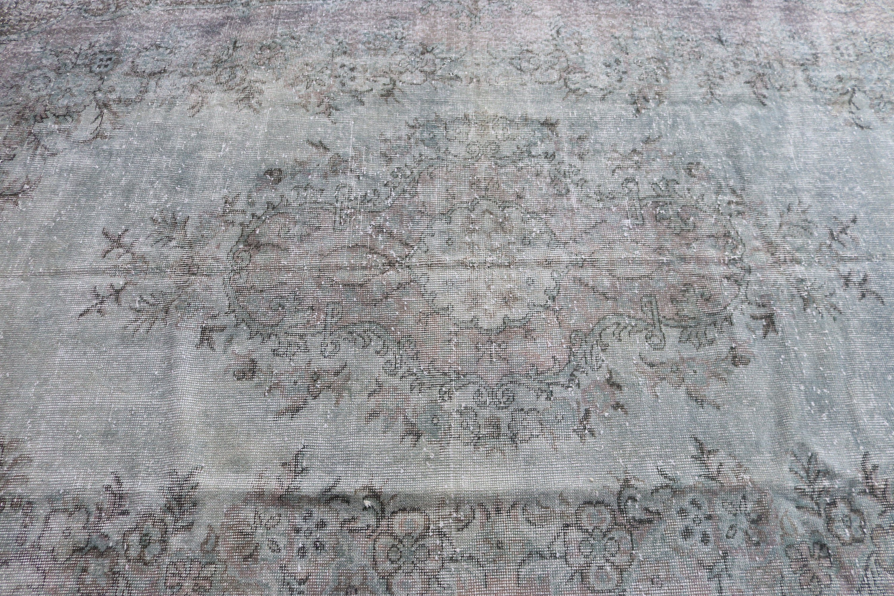 Luxury Rugs, 6x9.6 ft Large Rugs, Gray Bedroom Rugs, Turkish Rugs, Bedroom Rug, Vintage Rug, Large Oushak Rug, Large Vintage Rugs