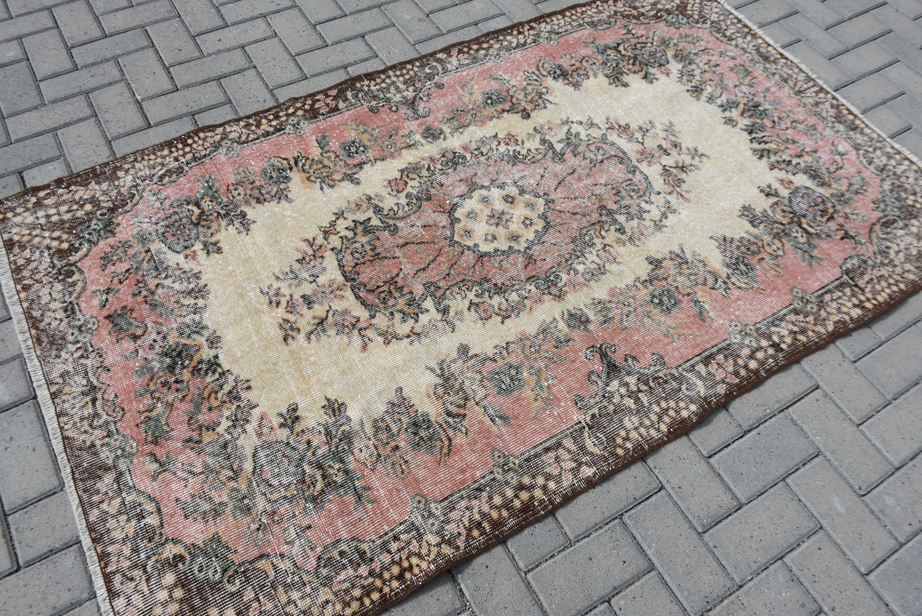 Antique Rugs, Nursery Rugs, Beige Oriental Rug, Aztec Rugs, Dining Room Rugs, Vintage Rug, Turkish Rug, 3.9x6.6 ft Area Rugs