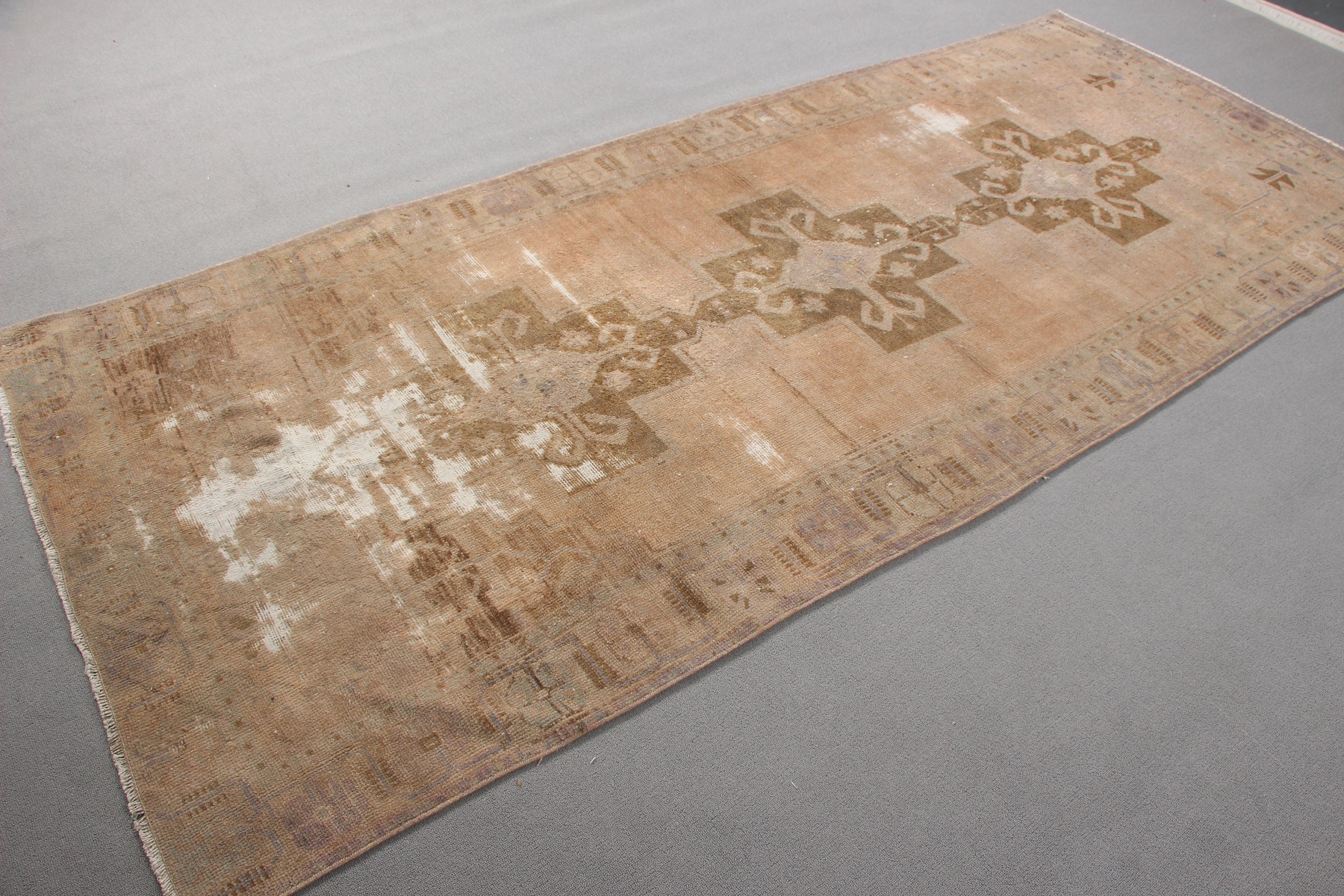 Brown Antique Rugs, Living Room Rug, 4.2x10 ft Large Rug, Bedroom Rug, Turkish Rug, Kitchen Rugs, Vintage Rugs, Floor Rug, Dining Room Rugs