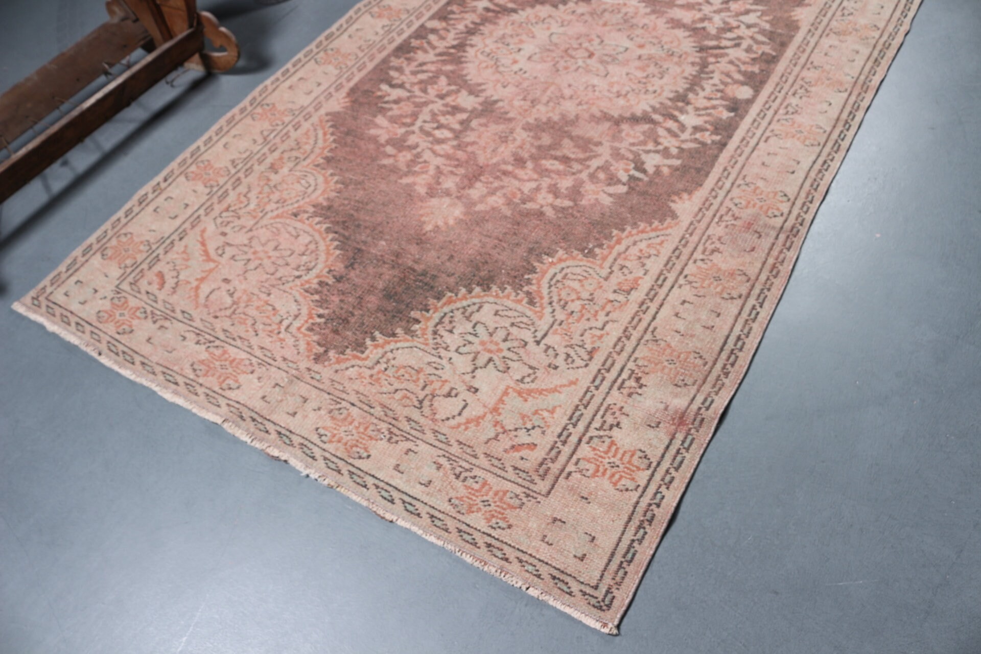 Anatolian Rugs, Pale Rugs, Living Room Rugs, Brown Kitchen Rug, Vintage Rug, 5.2x9 ft Large Rugs, Salon Rugs, Turkish Rug, Floor Rugs