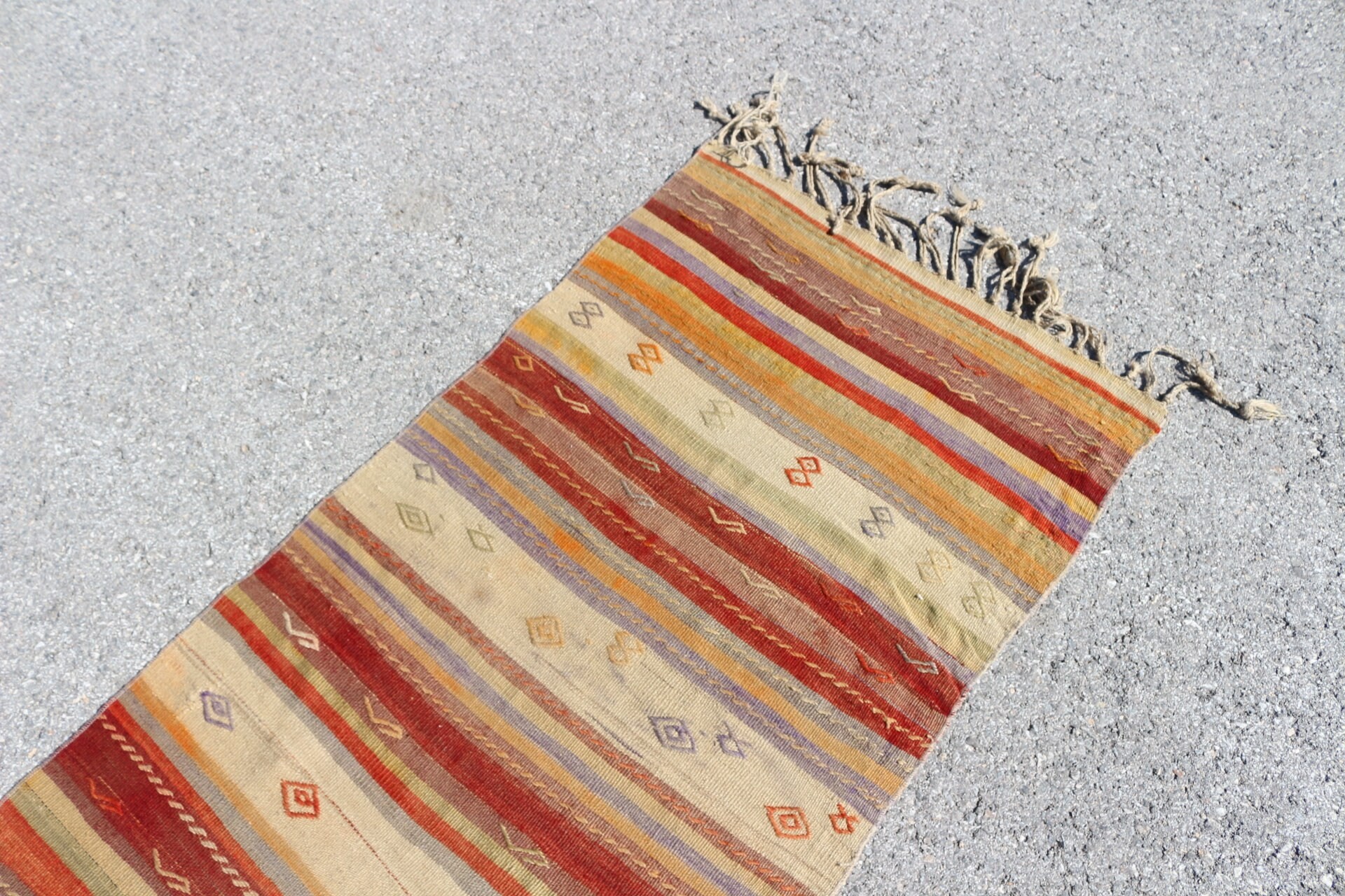 Anadolu Kilim, Mutfak Kilim, Yolluk Kilim, Sarı Antik Kilim, 76x215 cm Yolluk Kilim, Merdiven Kilim, Merdiven Kilim, Nostaljik Kilim