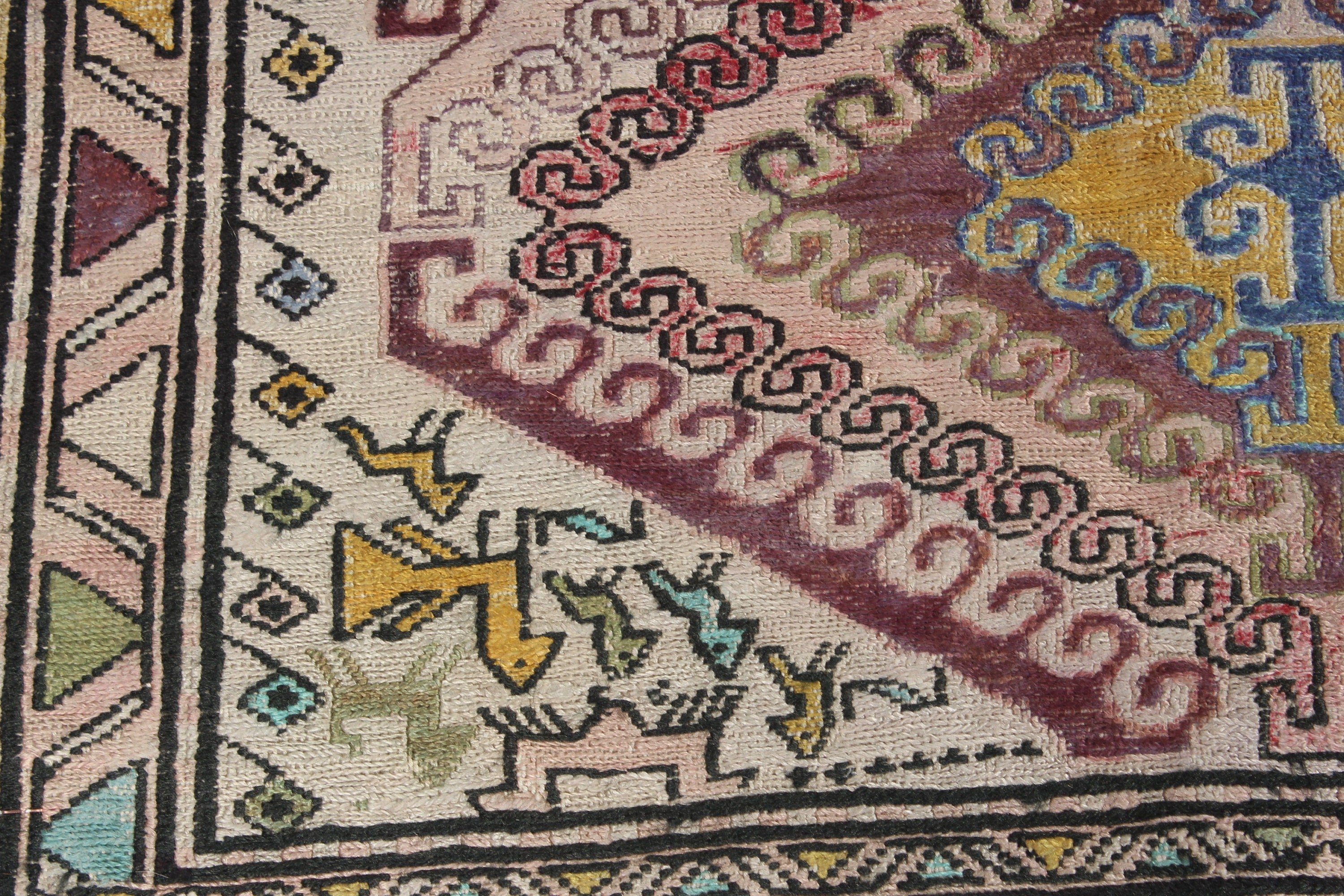 2.4x3.8 ft Küçük Halılar, Bej Mutfak Halısı, Lüks Halı, Türk Halısı, Geometrik Halılar, Kilim, Araba Paspas Halısı, Çocuk Halıları, Vintage Halılar