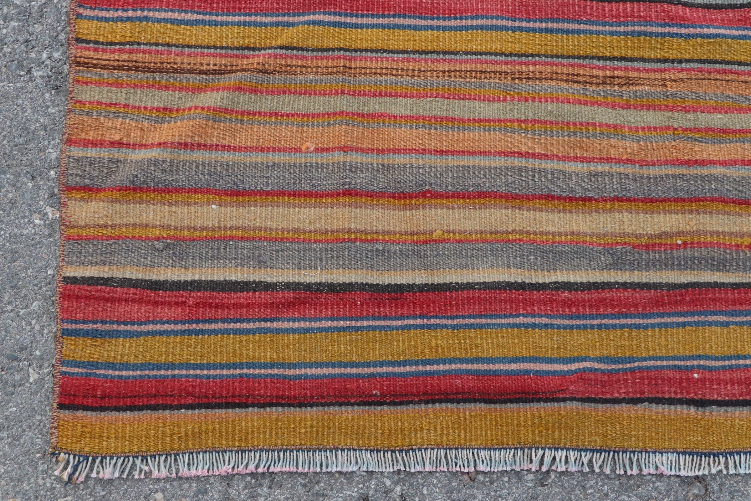 Vintage Halı, Yer Halısı, Oryantal Halı, Boho Halı, Kilim, Kırmızı 4.1x10.4 ft Runner Halıları, Türk Halısı, Koridor Halıları, Mutfak Halıları