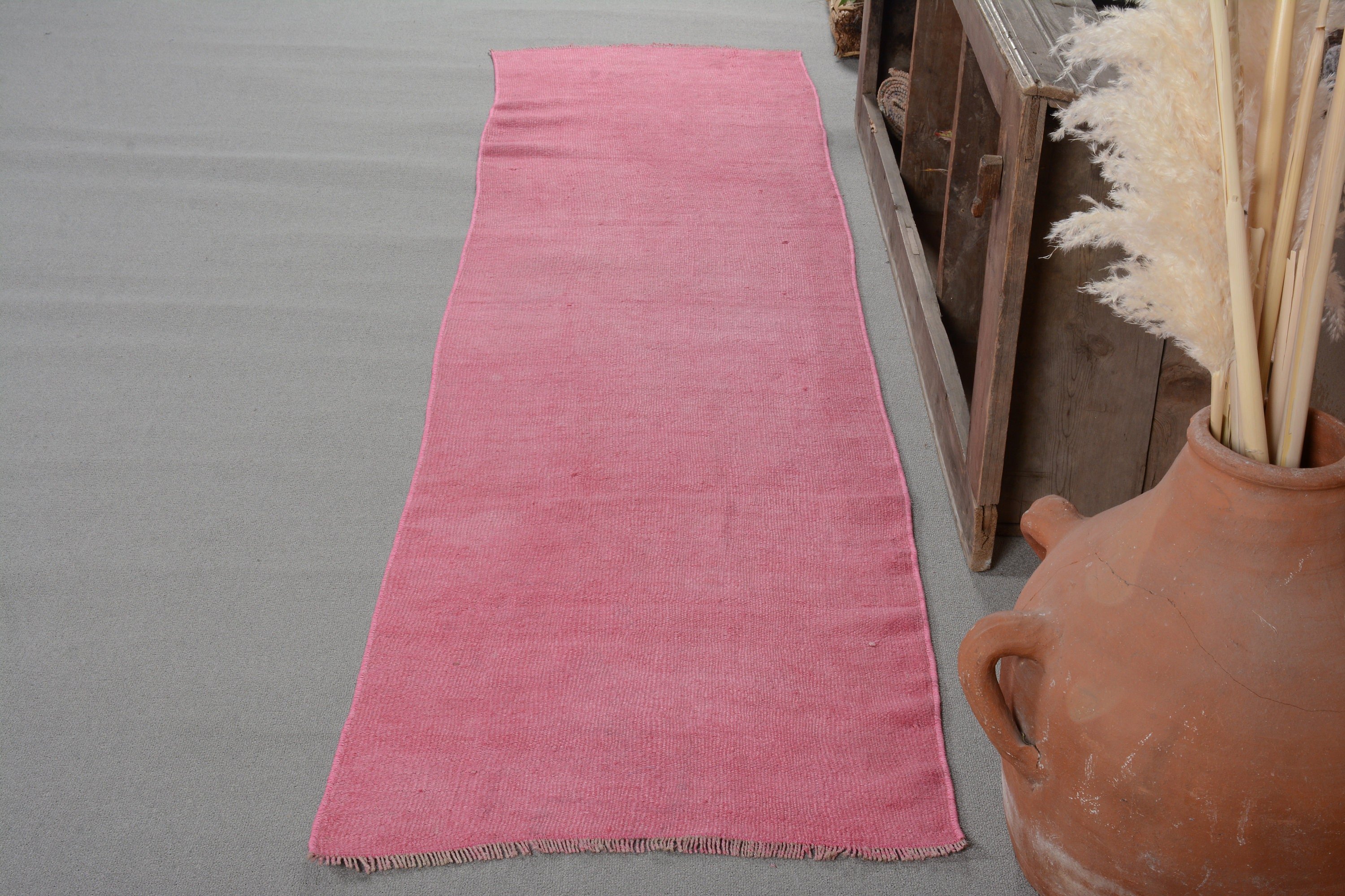 Koridor Halıları, Koridor Halısı, Dış Mekan Halısı, 2,2x9,3 ft Runner Halısı, Pembe Anadolu Halısı, Türk Halısı, Yün Halısı, Oryantal Halısı, Vintage Halısı