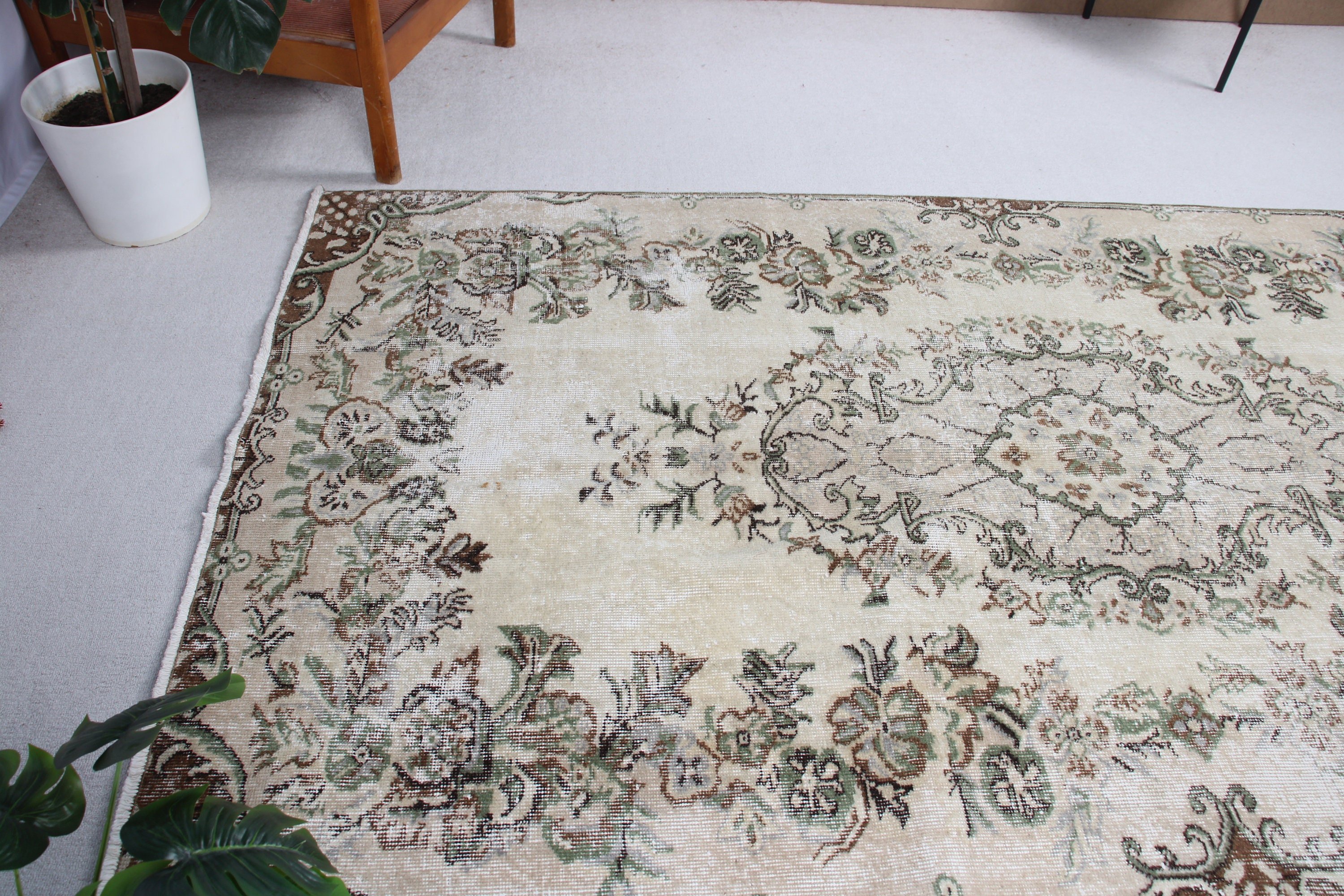 Vintage Rugs, Large Vintage Rugs, Dining Room Rug, Home Decor Rug, Beige  4.8x8.7 ft Large Rugs, Turkish Rug, Cool Rug